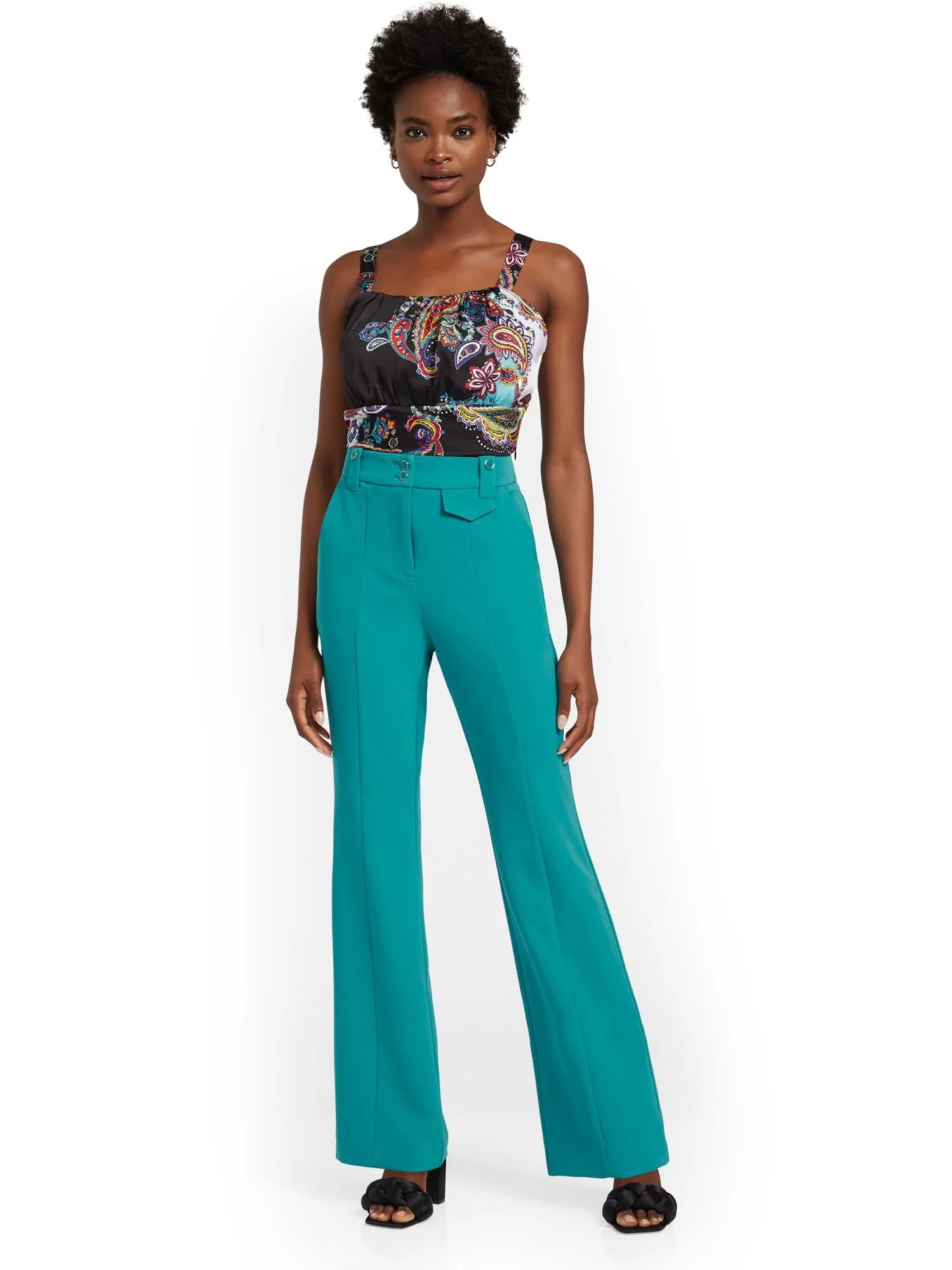 Double-Button Wide-Leg Pant - Image 8