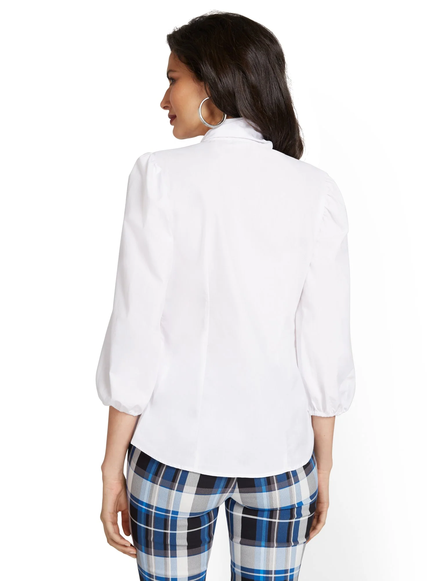 Drama Bow Poplin Shirt - Image 3