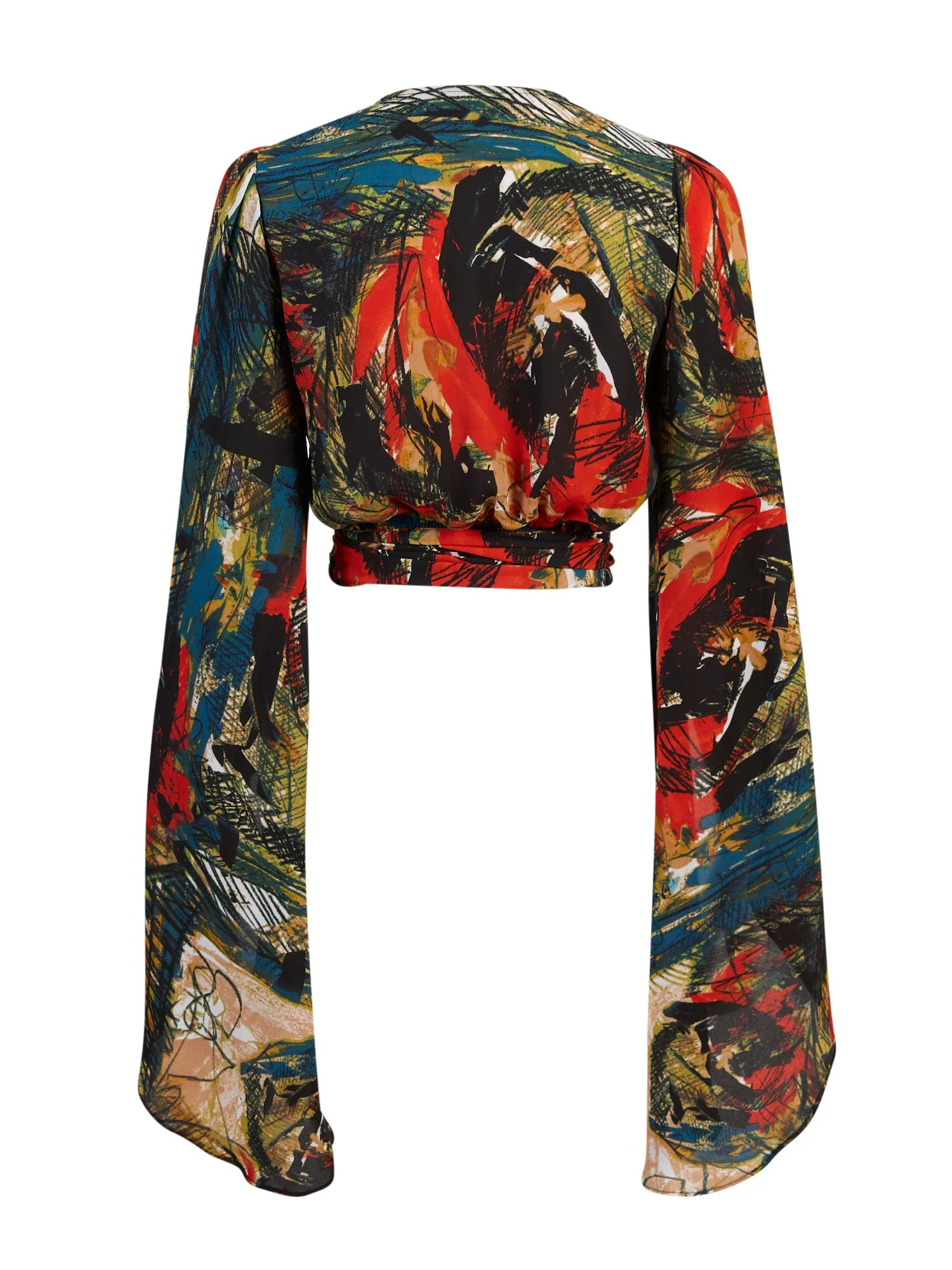 Drama-Sleeve Wrap Blouse - NYC Strong Collection - Image 4