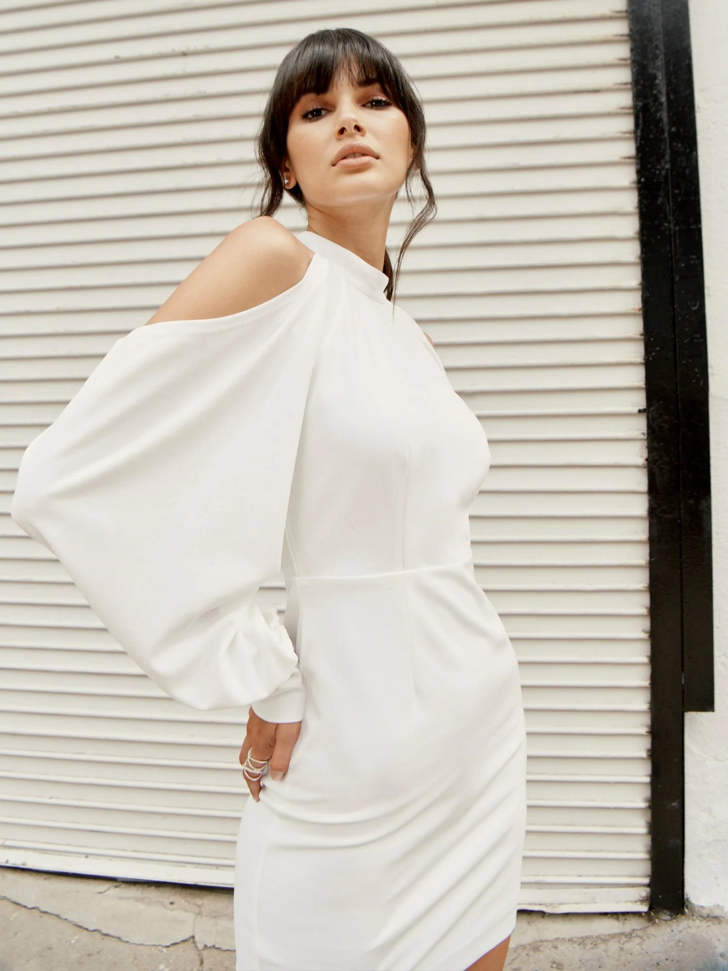 Draped Sleeve Dress - NYC Strong Collection