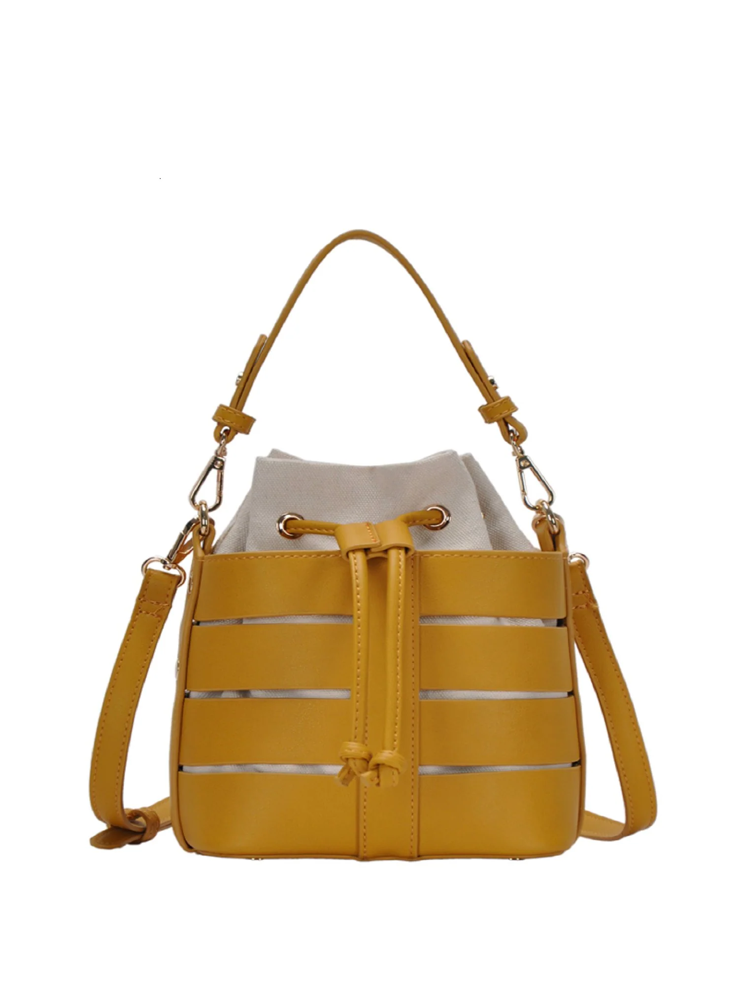 Drawstring Crossbody Bucket Bag - Image 2