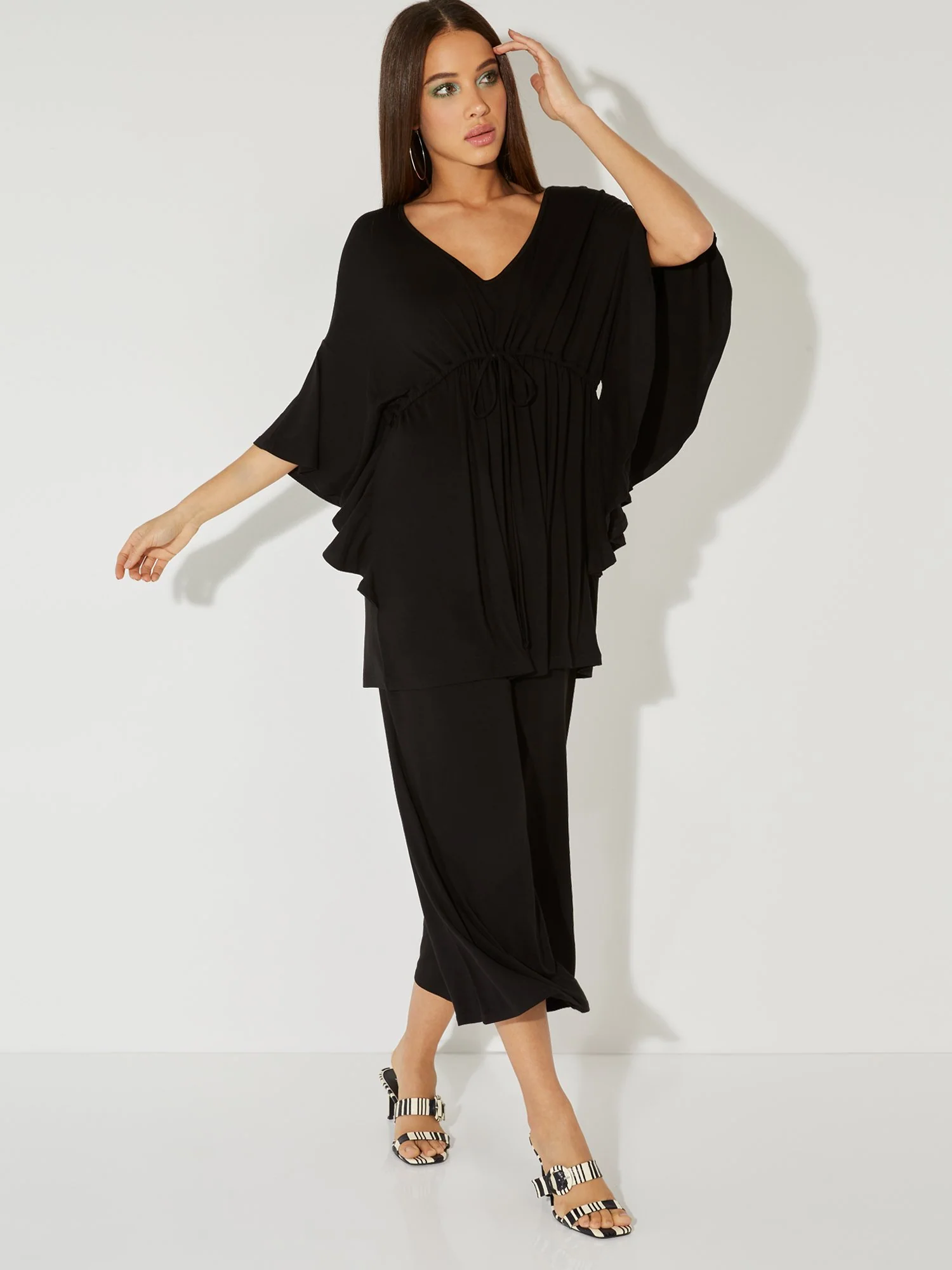 Drawstring Kimono Top - NY&C Style System - Image 2