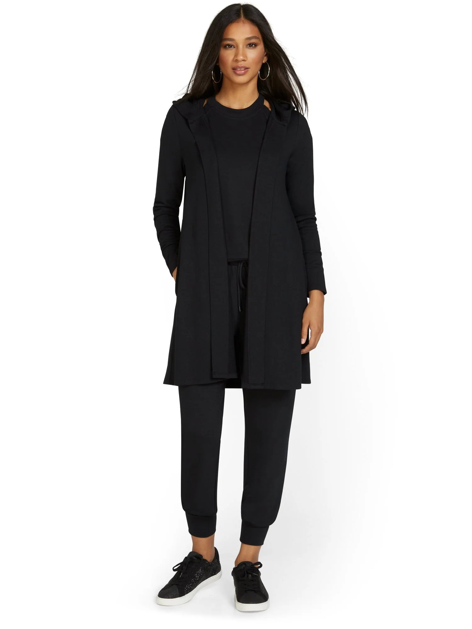 Dreamy French Terry Hooded Cardigan - Image 2