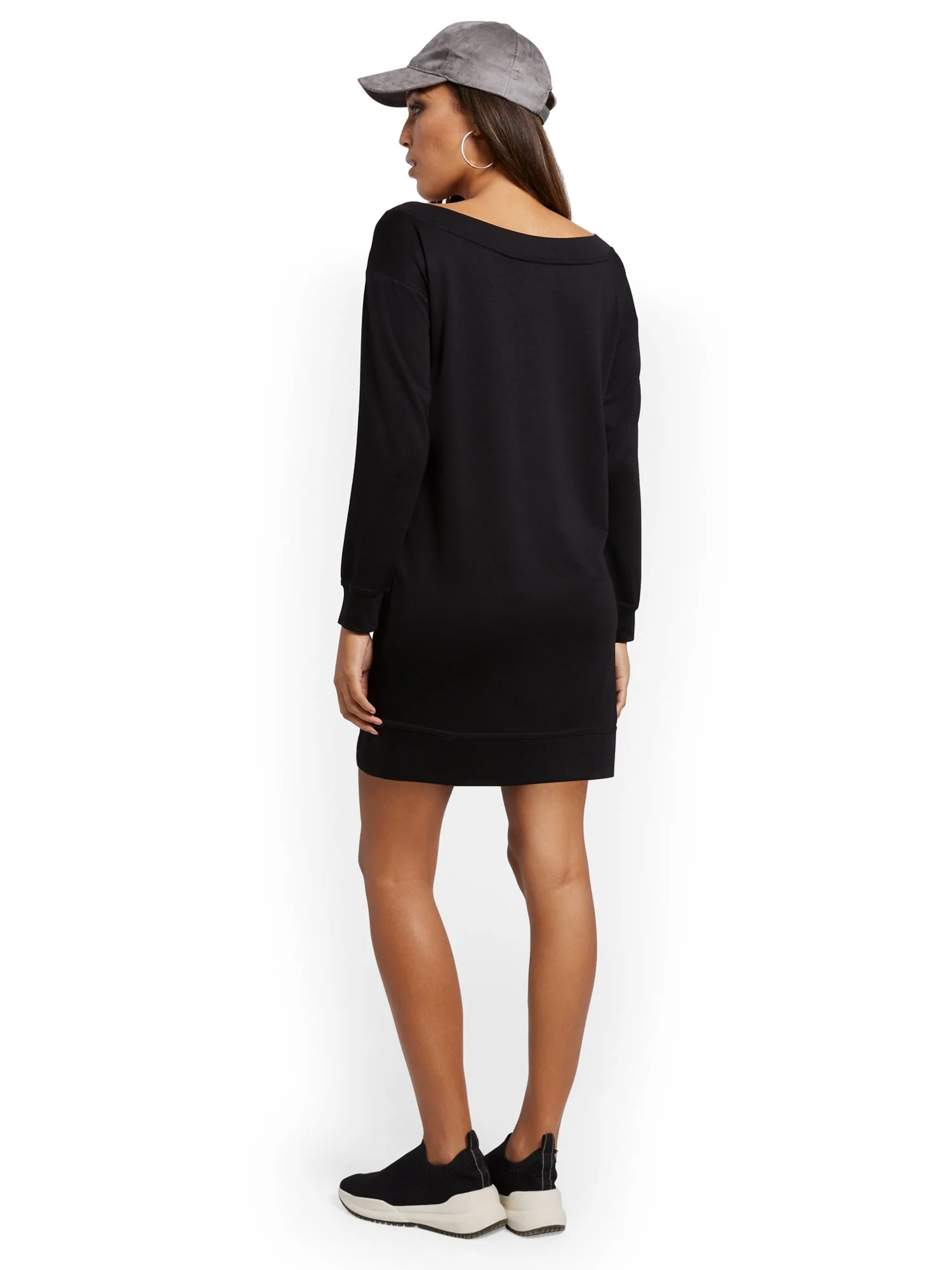 Dreamy French Terry Slouch Sweatshirt Dress - Image 3