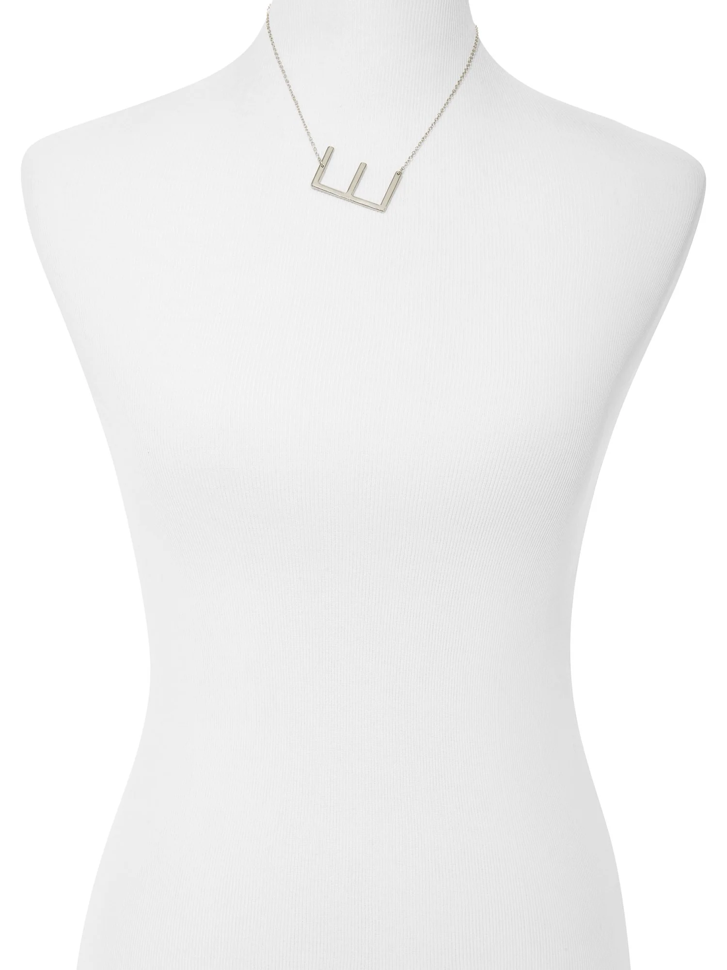 'E' Initial Pendant Necklace - Image 2