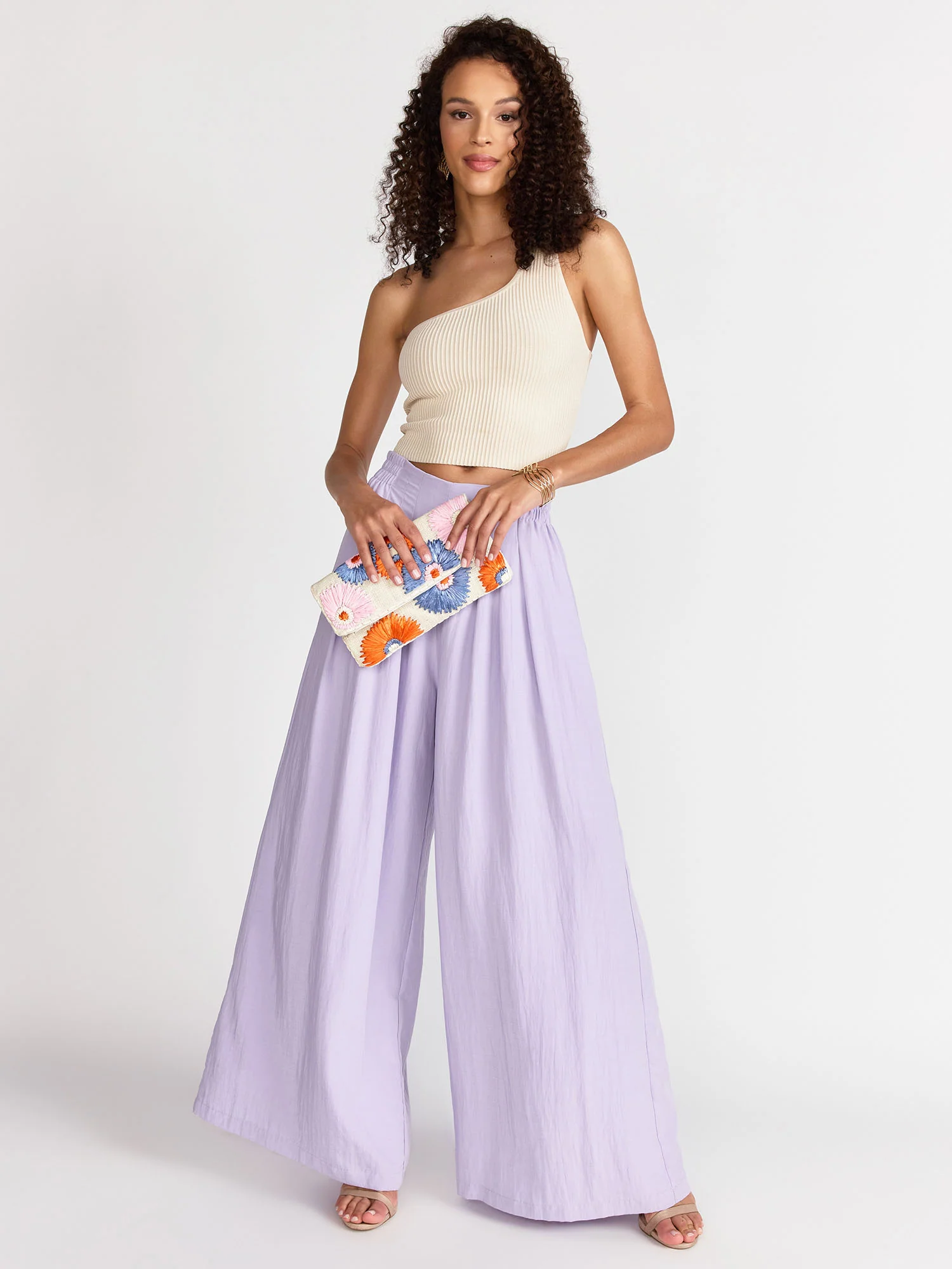 Elastic Waist Wide Leg Pants - DO+BE - Image 3