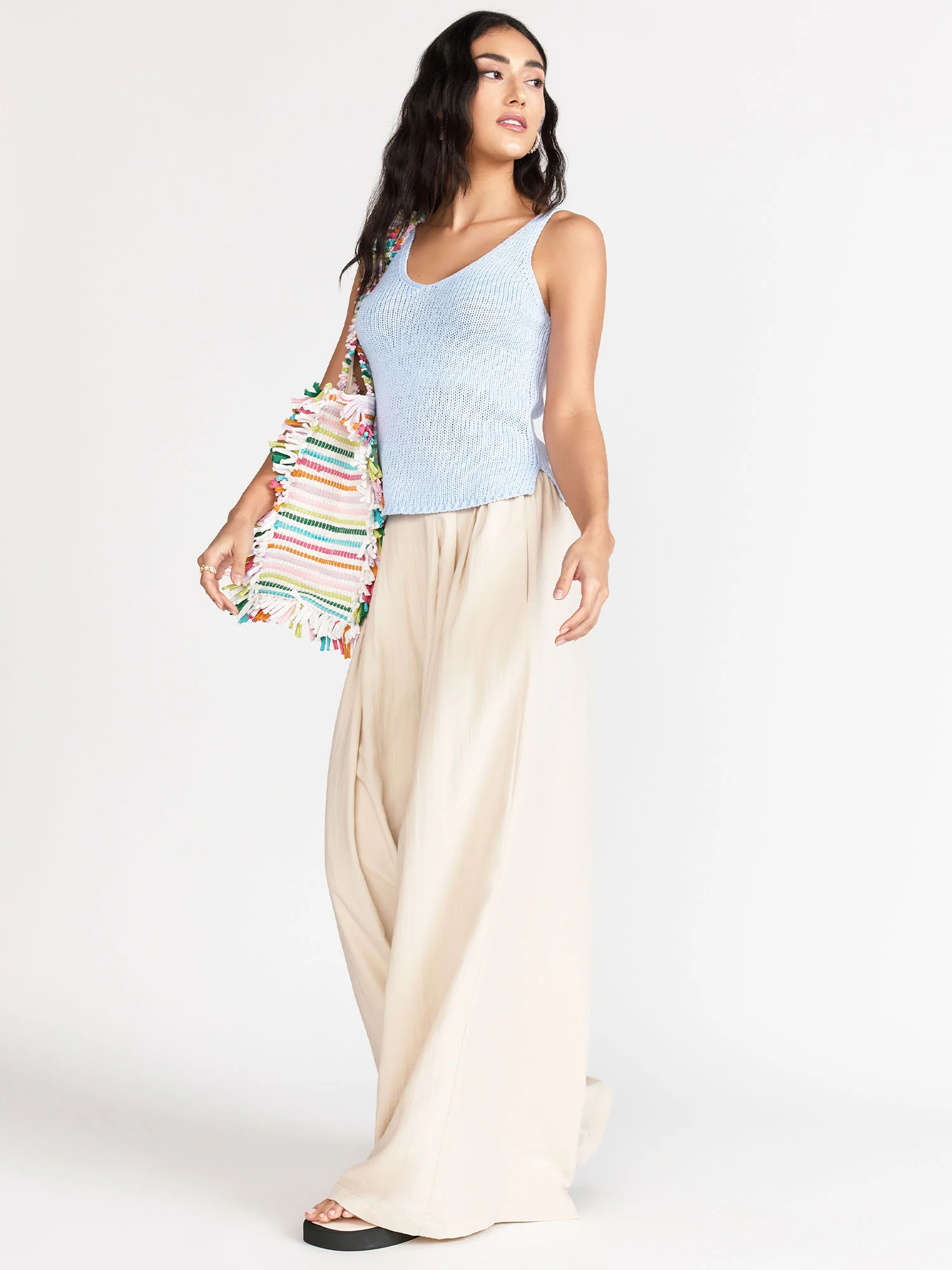 Elastic Waist Wide Leg Pant - DO+BE - Image 3