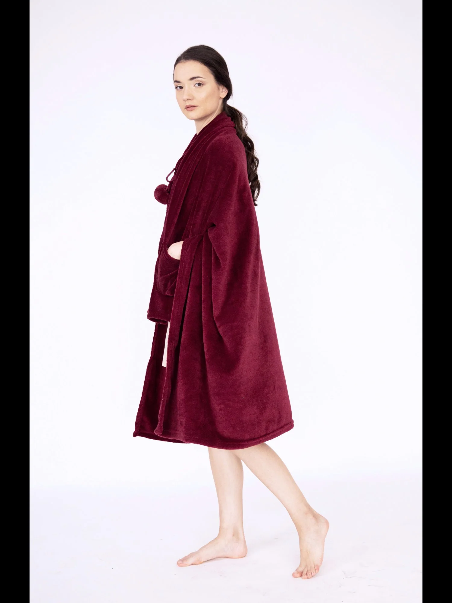 Elke Faux-Fur Fleece Wrap Robe - NY&C x Chic Home - Image 13