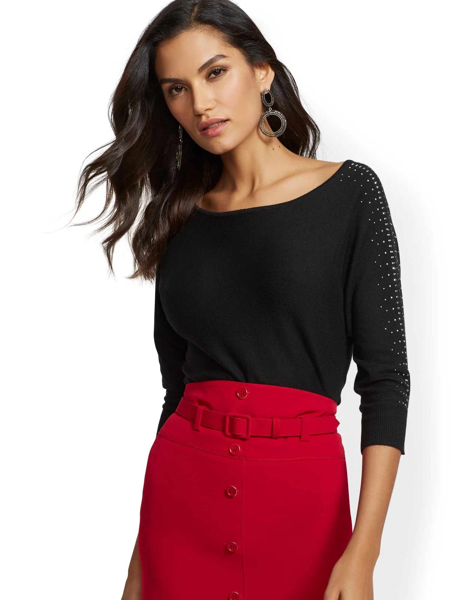 Embellished Dolman Sweater - 7th Avenue - Image 4