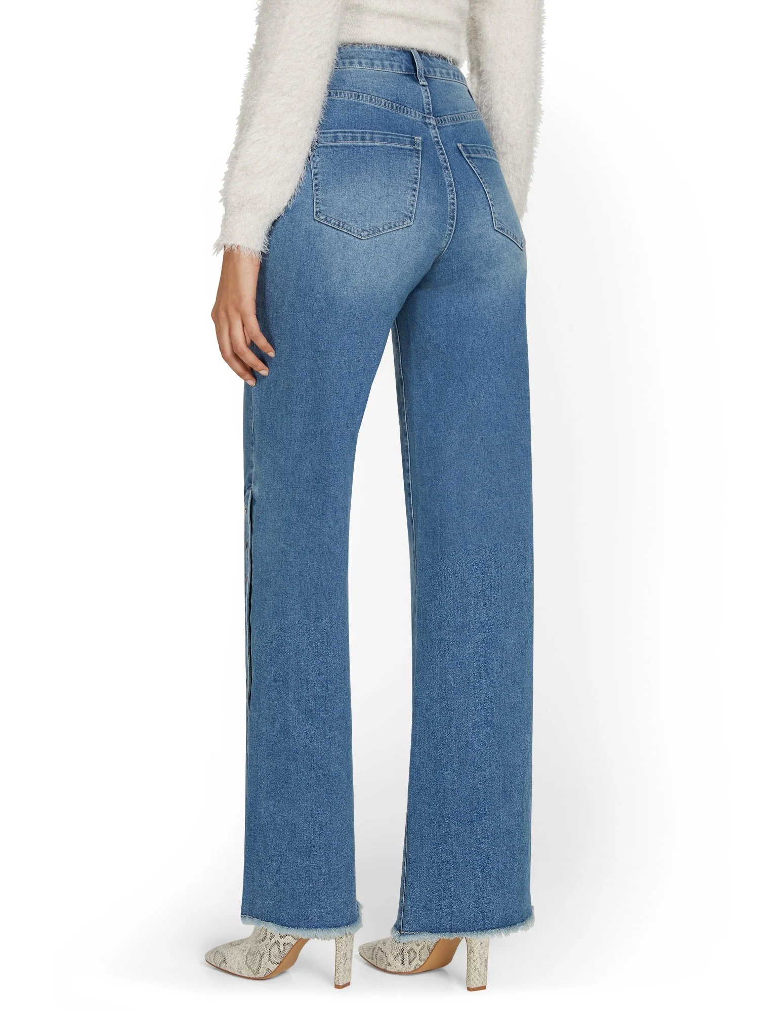 Embellished-Side Wide-Leg Jeans - Image 3