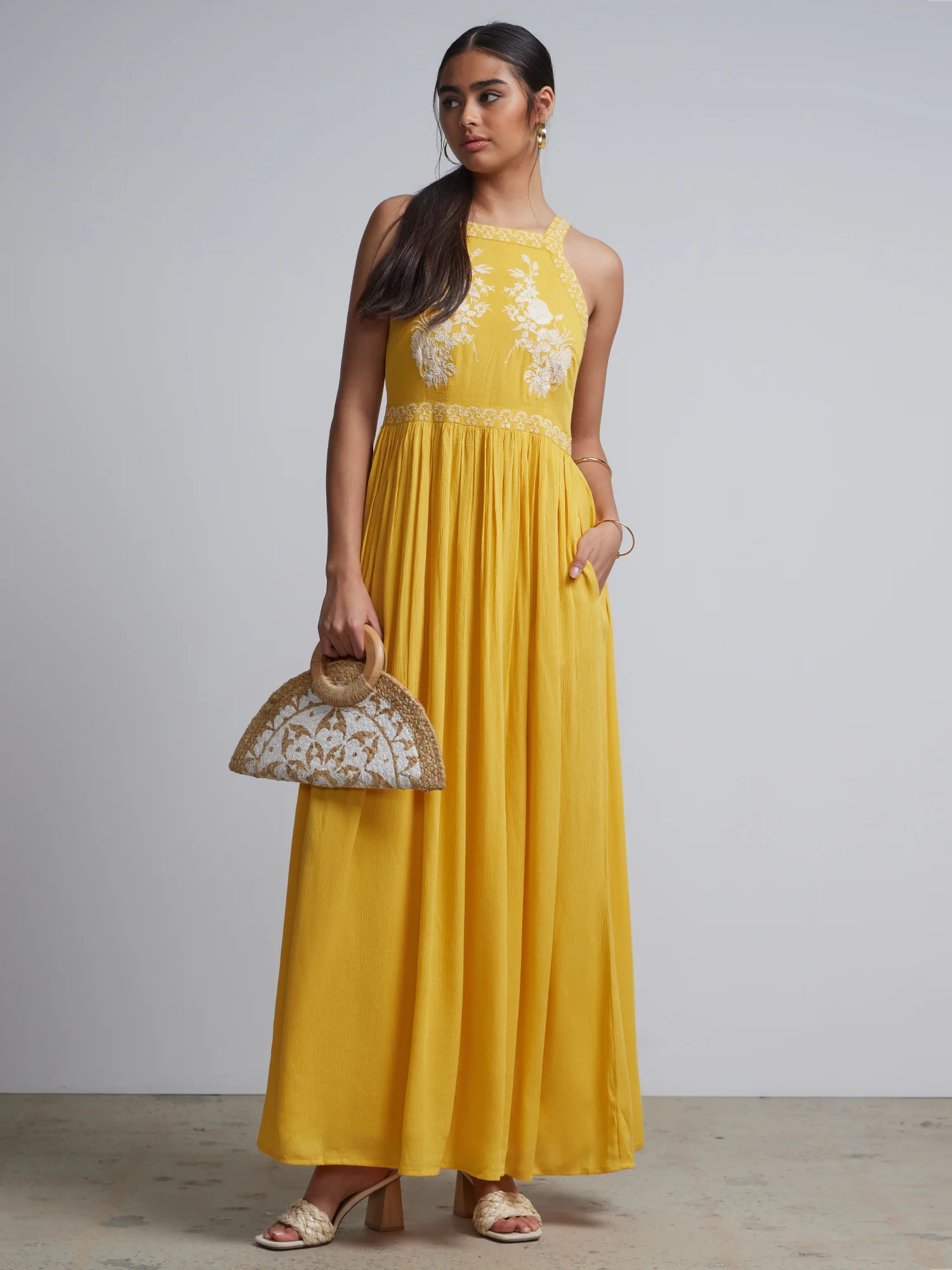 Embroidered Maxi Dress