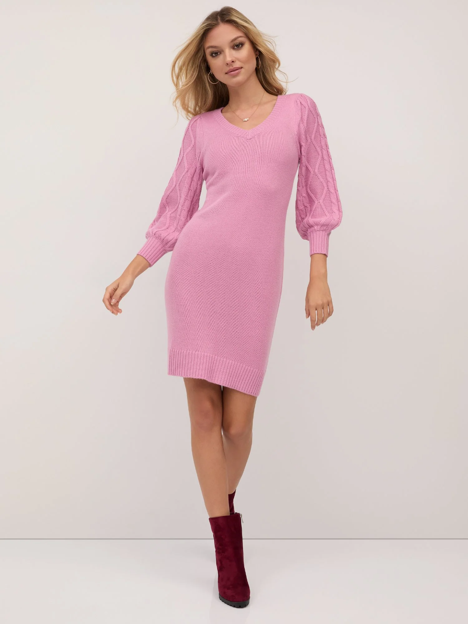 Essential Cable-Sleeve Sweater Dress - Image 5
