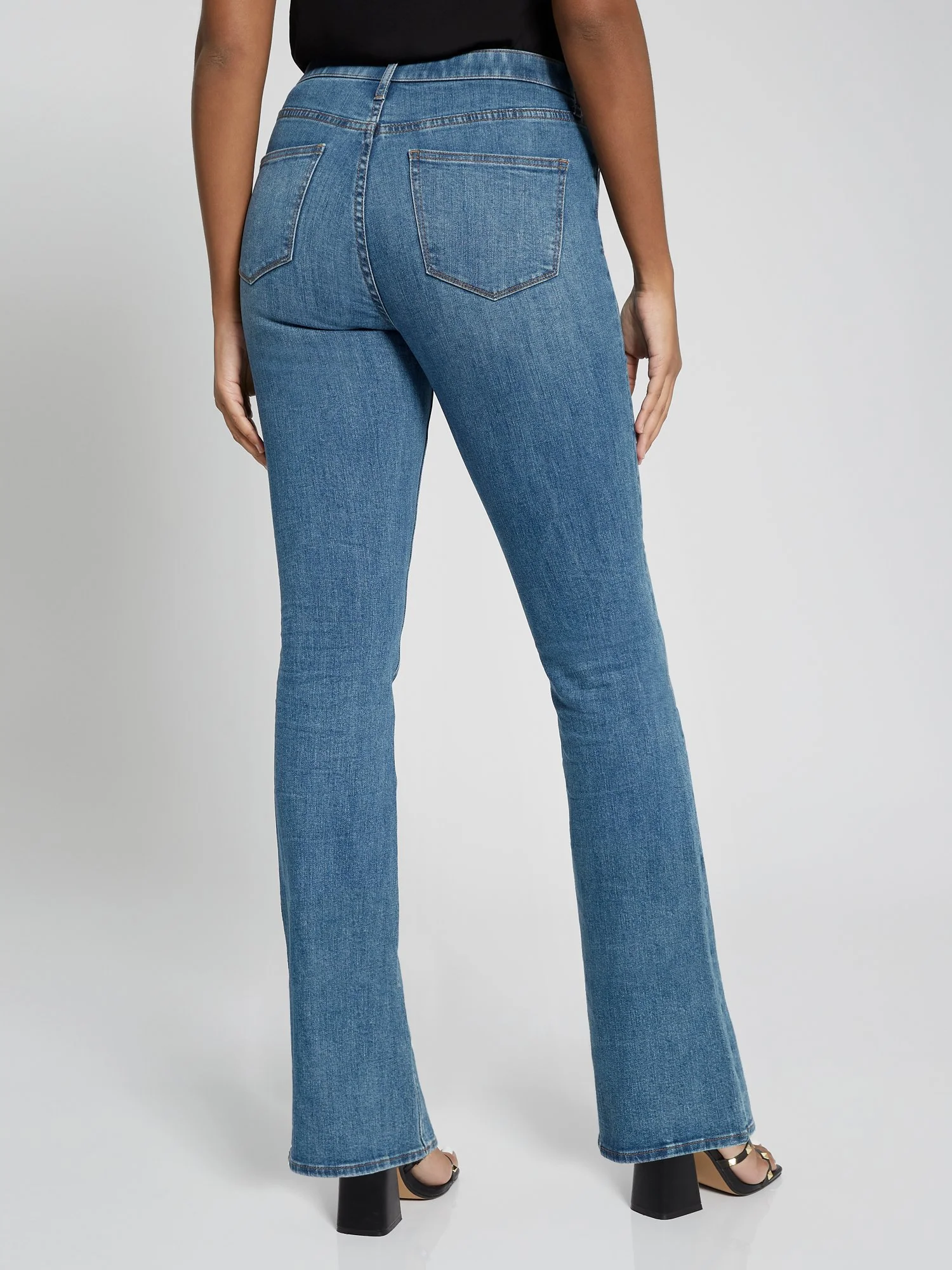 Essential Mid-Rise Bootcut Jeans - Light Wash - Image 3