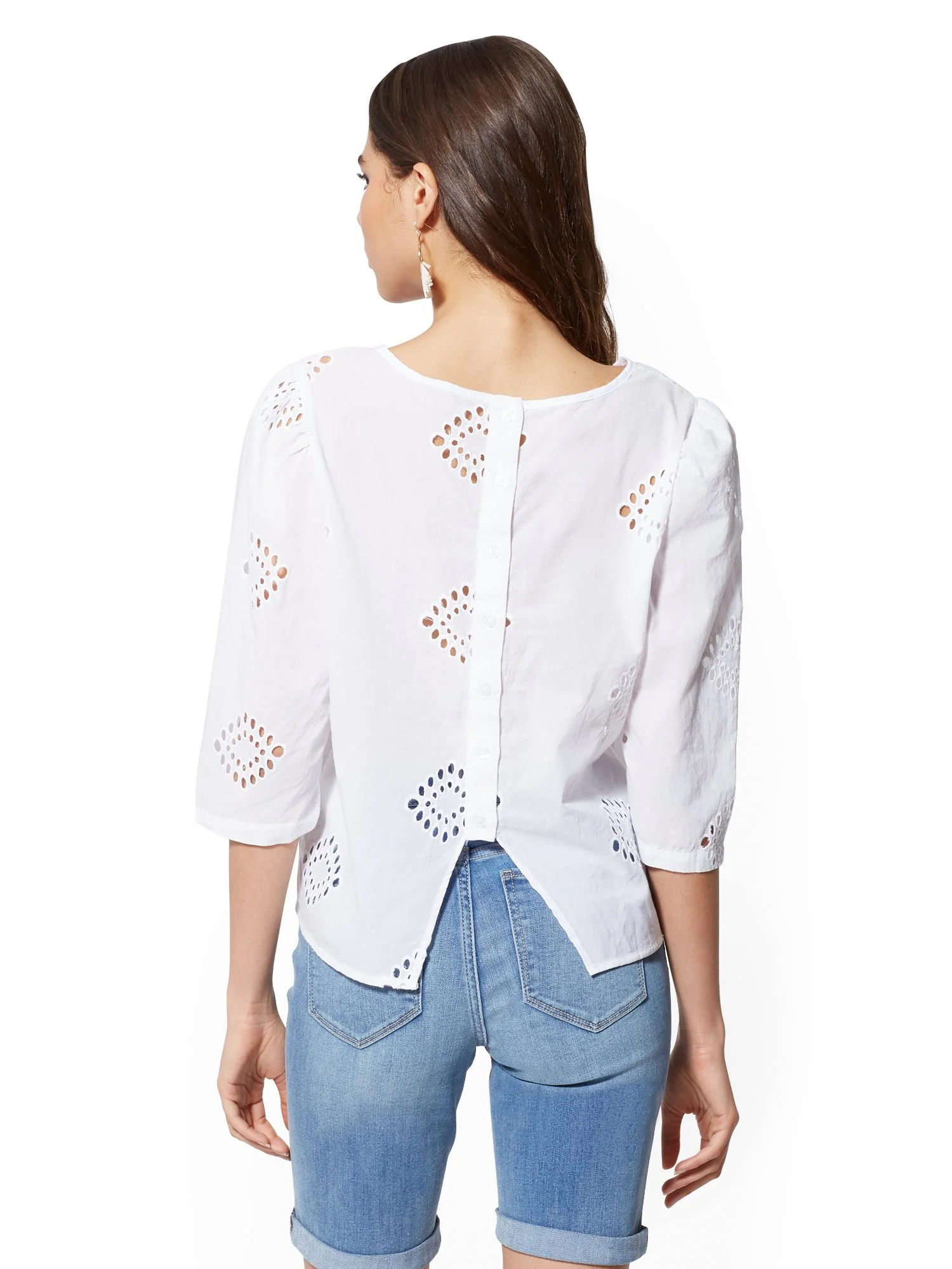 Eyelet Button-Back Shirt - Image 3