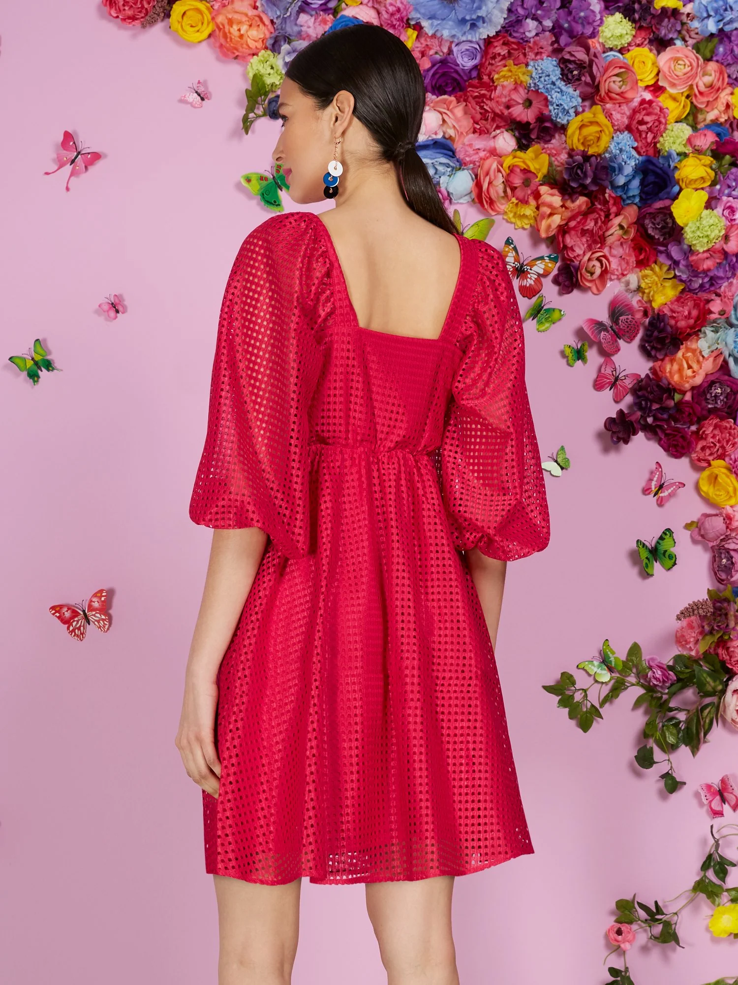 Eyelet Button-Front Dress - Image 3