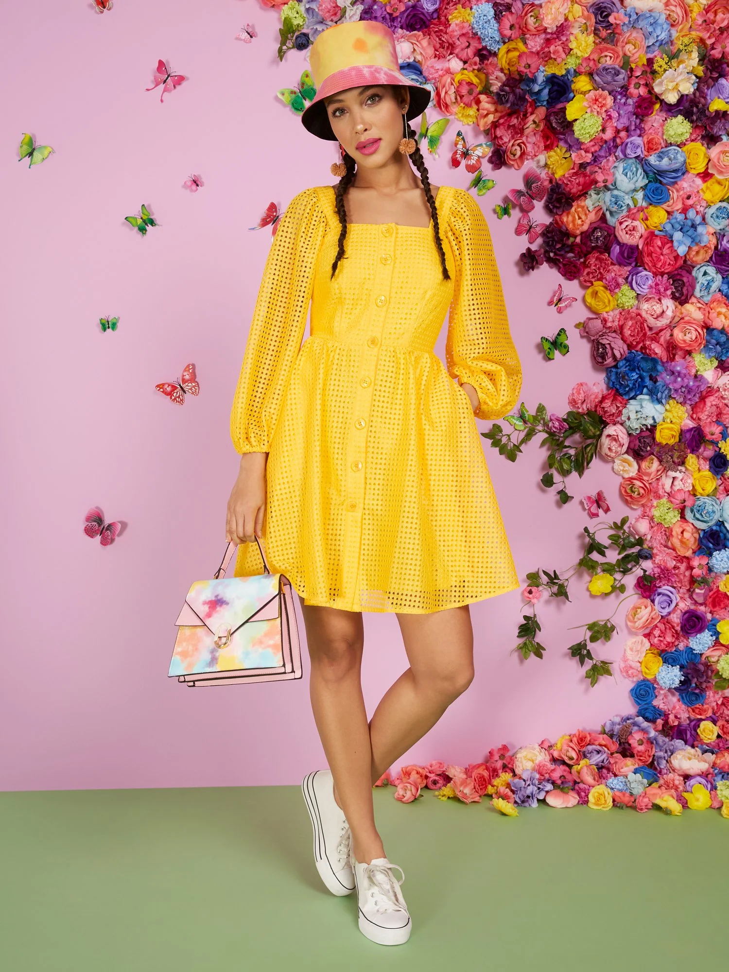 Eyelet Button-Front Dress - Image 6