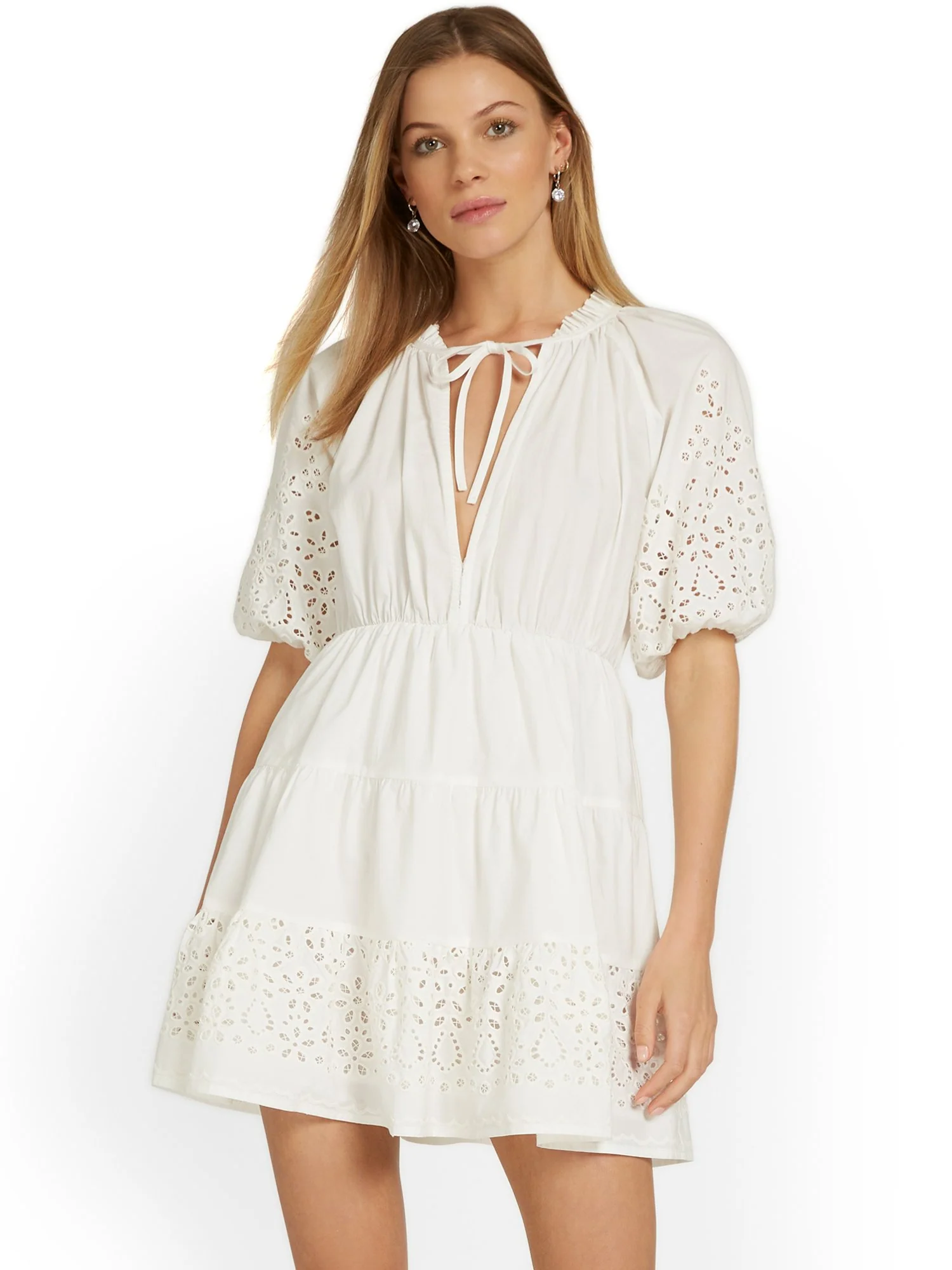 Emory Park Eyelet-Embroidered Mini Dress - Brands We Love - Image 2