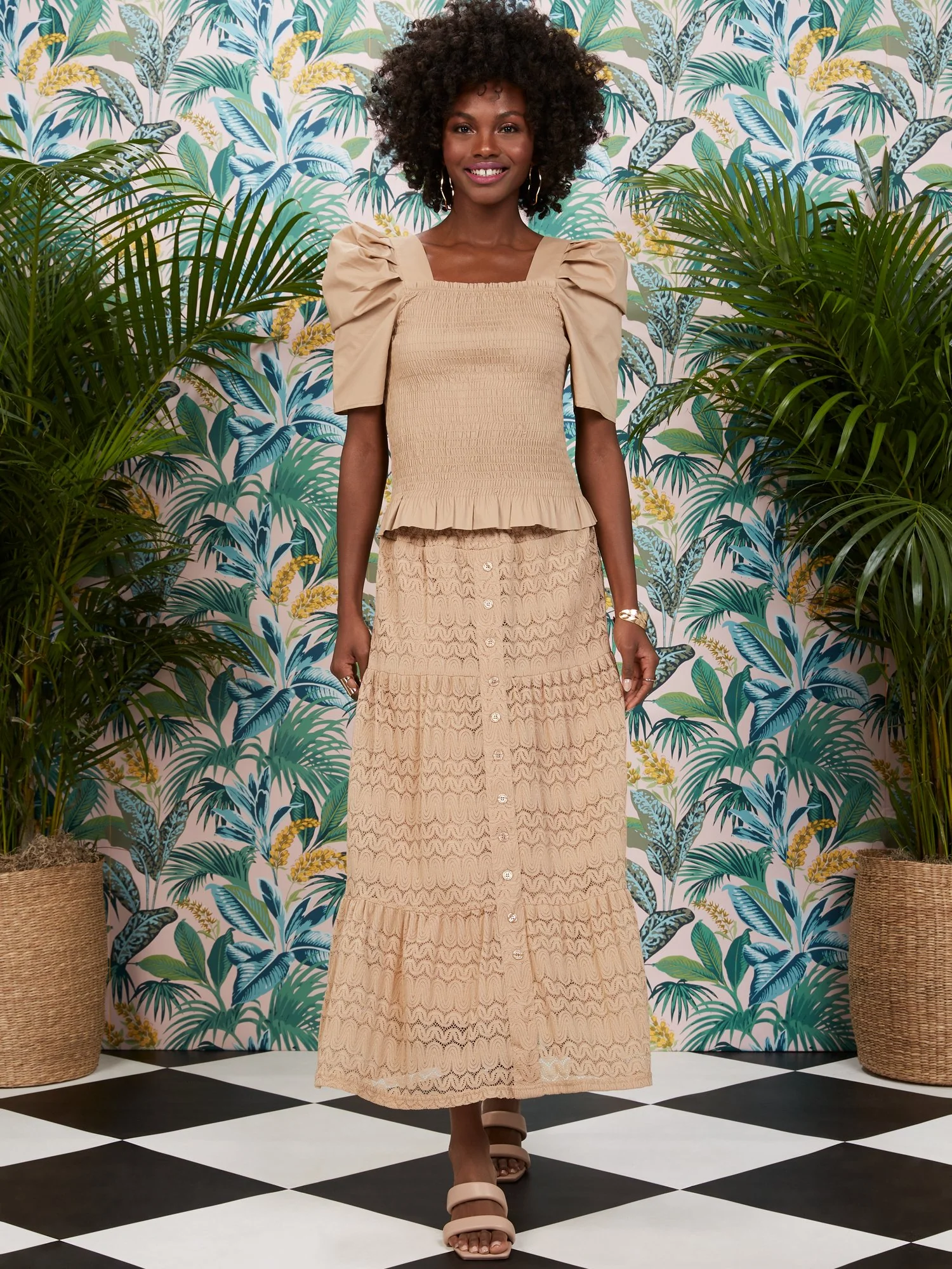 Eyelet Maxi Skirt - Image 2