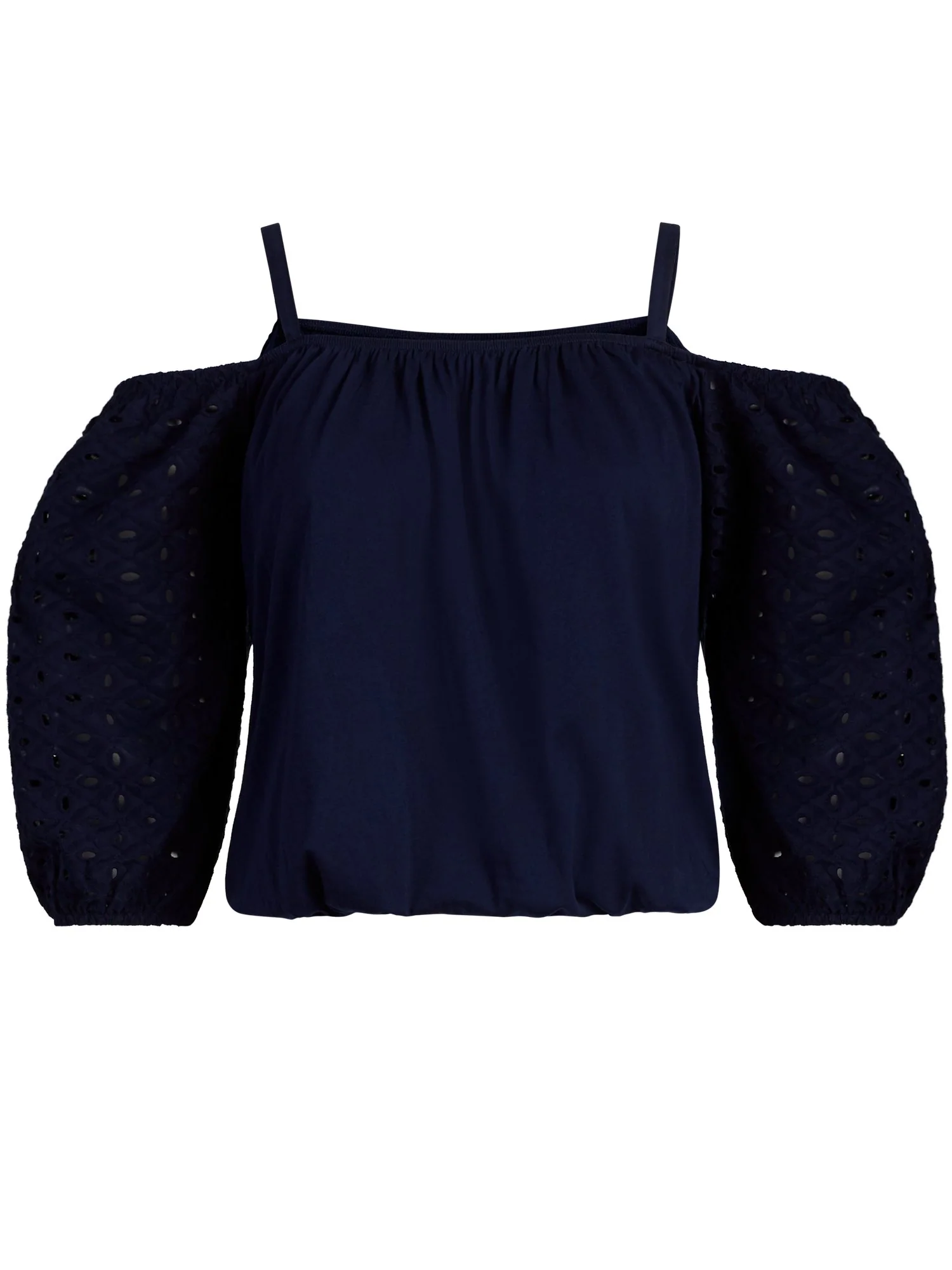 Eyelet Sleeve Off-The-Shoulder Top - Image 9
