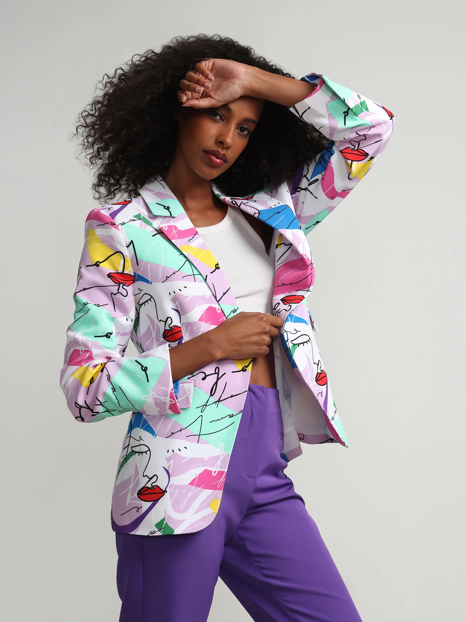 Face-Print Blazer