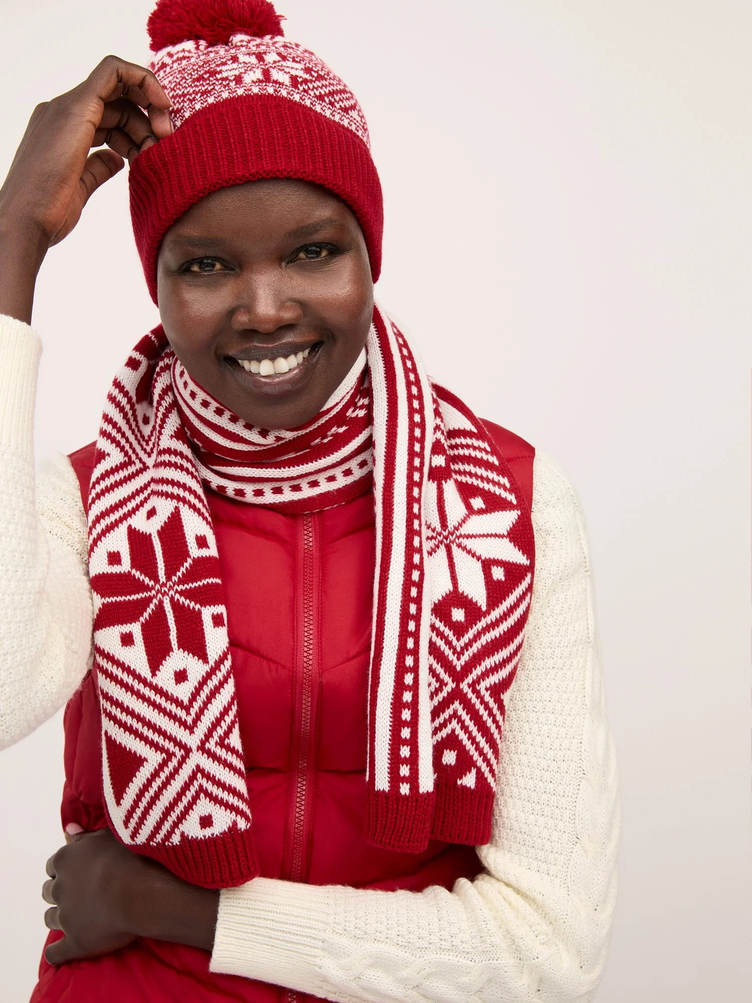 Fair Isle Knit Scarf - Image 2