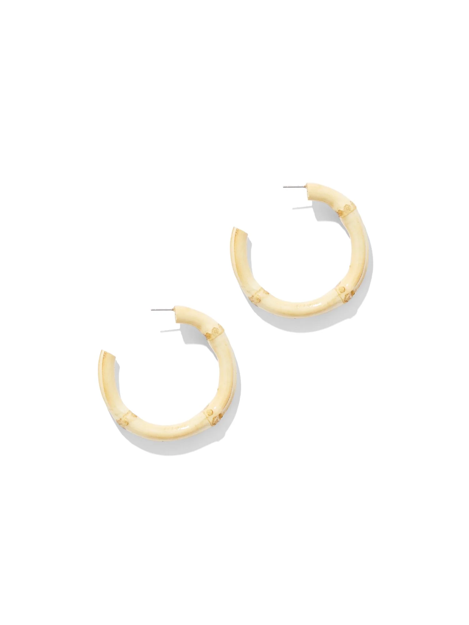 Faux-Bamboo Hoop Earring