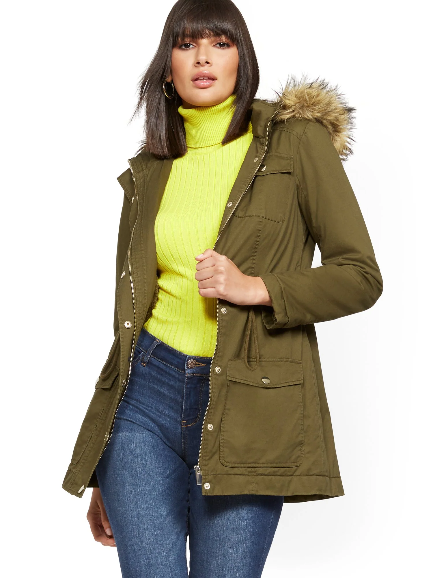 Faux Fur-Trim Sherpa-Lined Cozy Anorak - Image 14