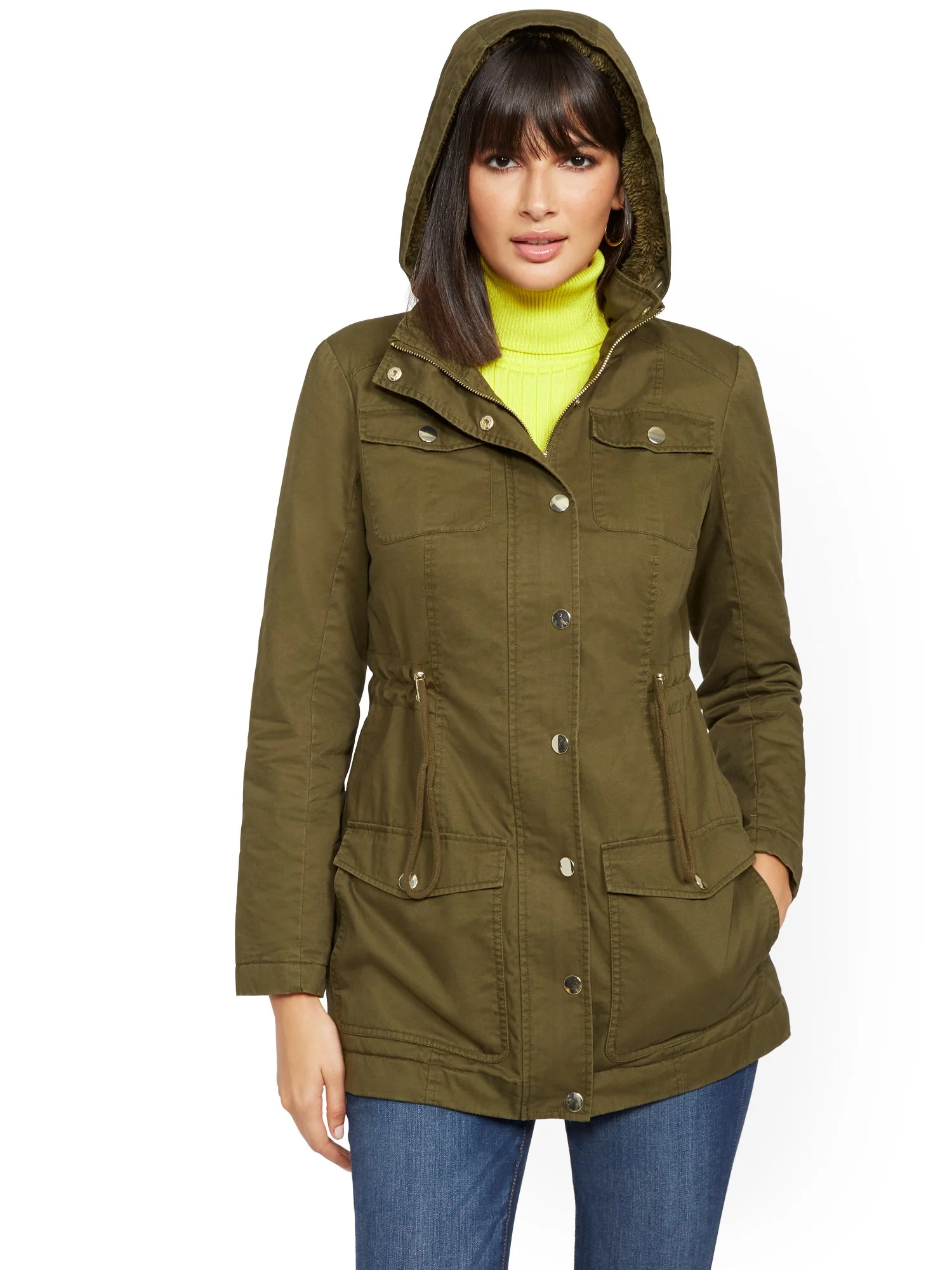 Faux Fur-Trim Sherpa-Lined Cozy Anorak - Image 15