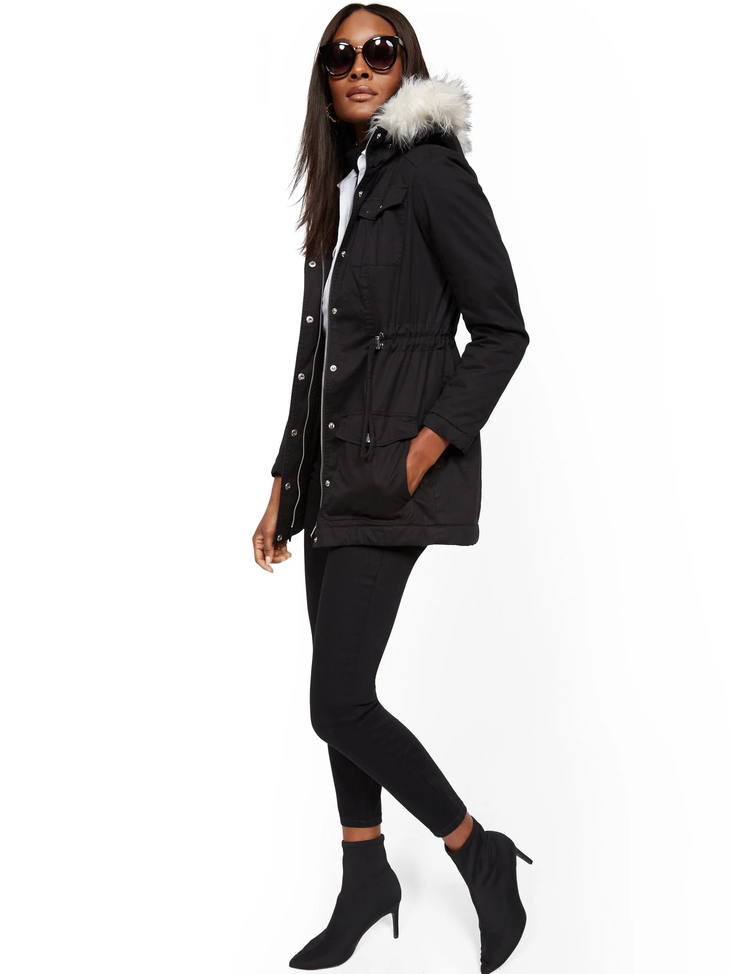 Faux Fur-Trim Sherpa-Lined Cozy Anorak - Image 4