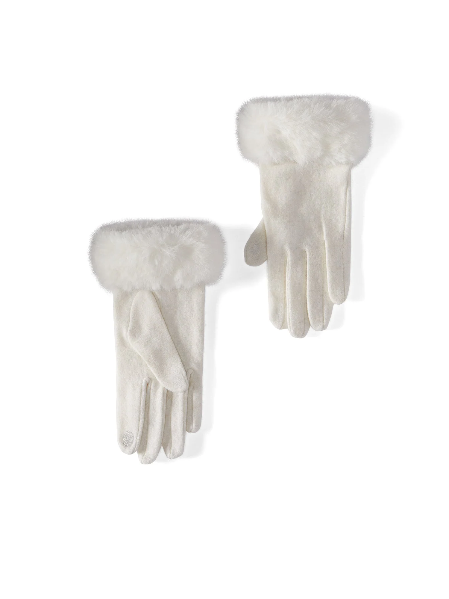Faux-Fur Trim Wool Gloves - Image 7