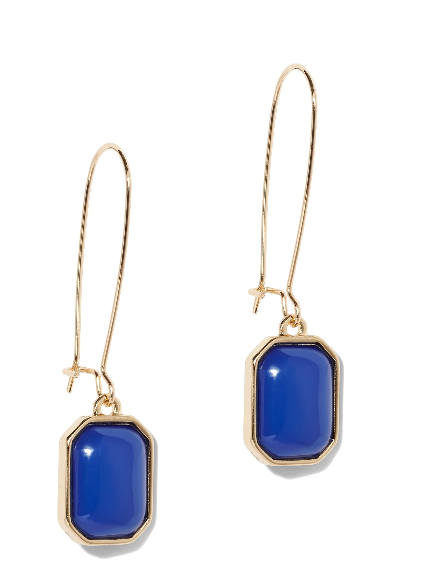 Faux-Lapis Goldtone Drop Earring