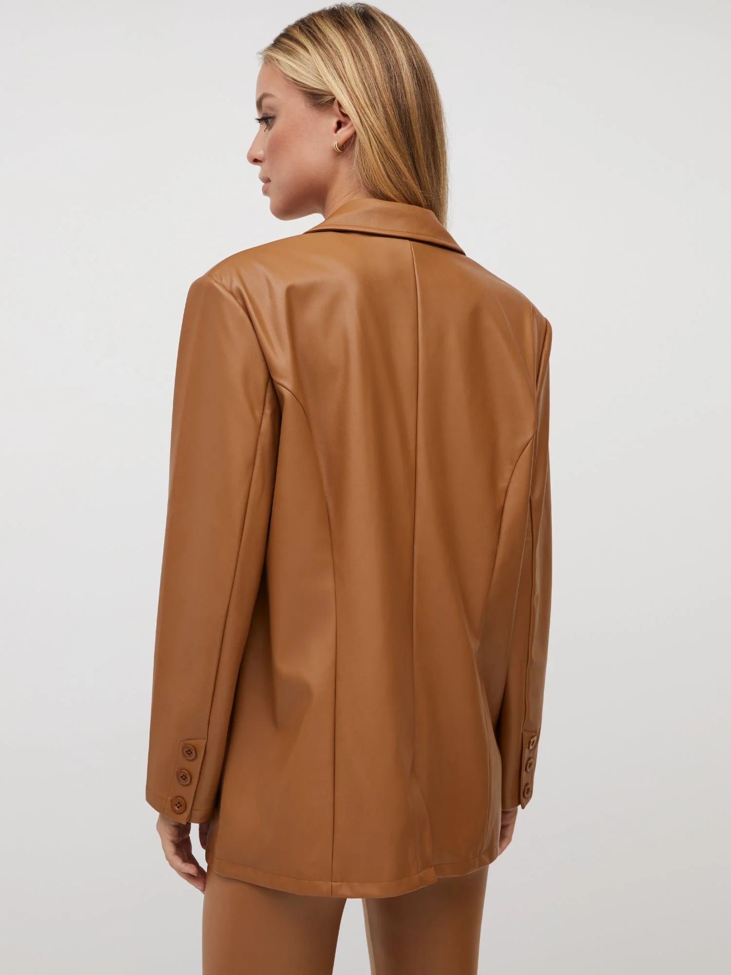 Faux-Leather Blazer - Image 3