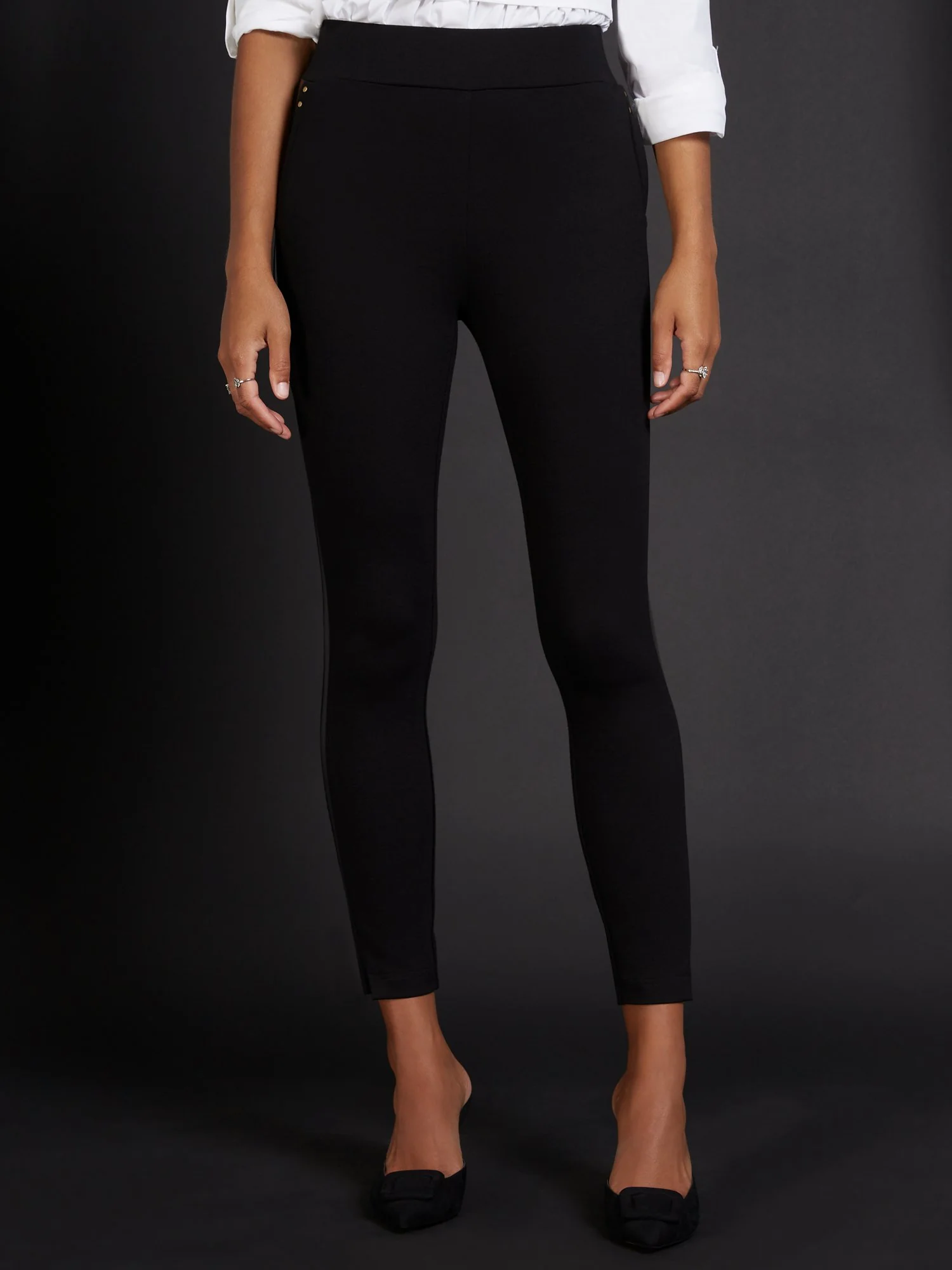 Faux-Leather Panel Legging - Image 6