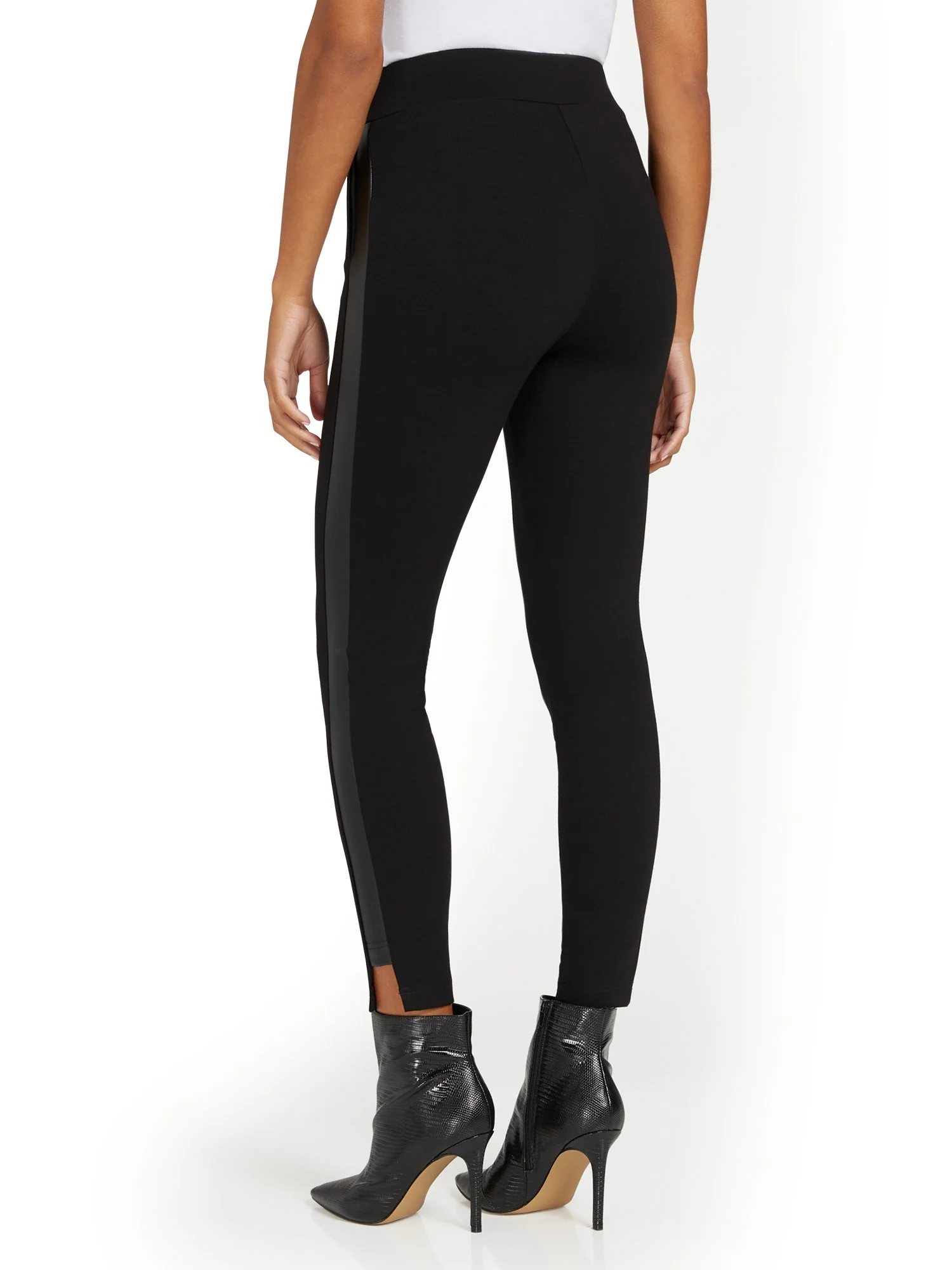 Faux-Leather Panel Legging - Image 8