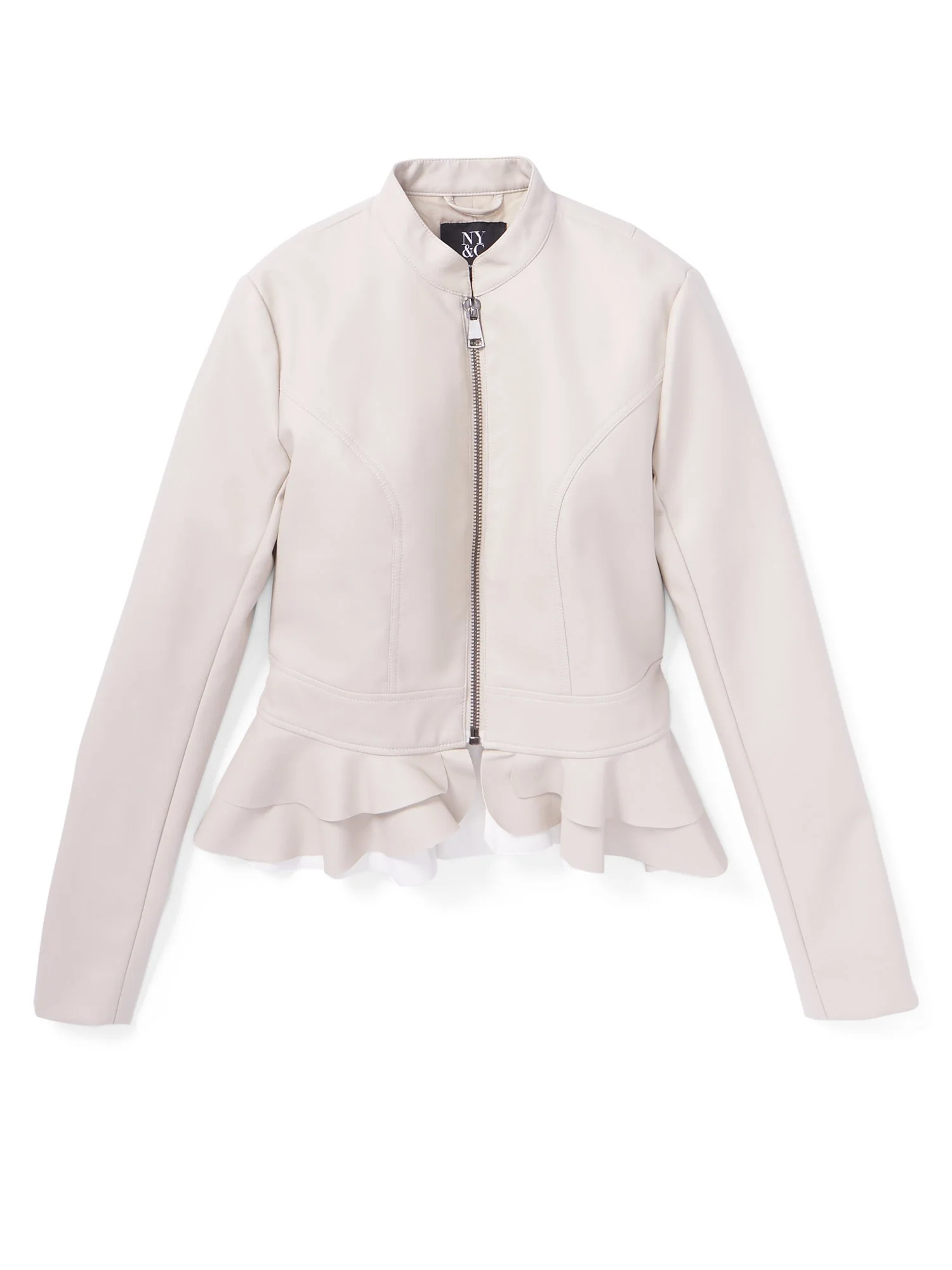 Faux-Leather Peplum Jacket - Image 19