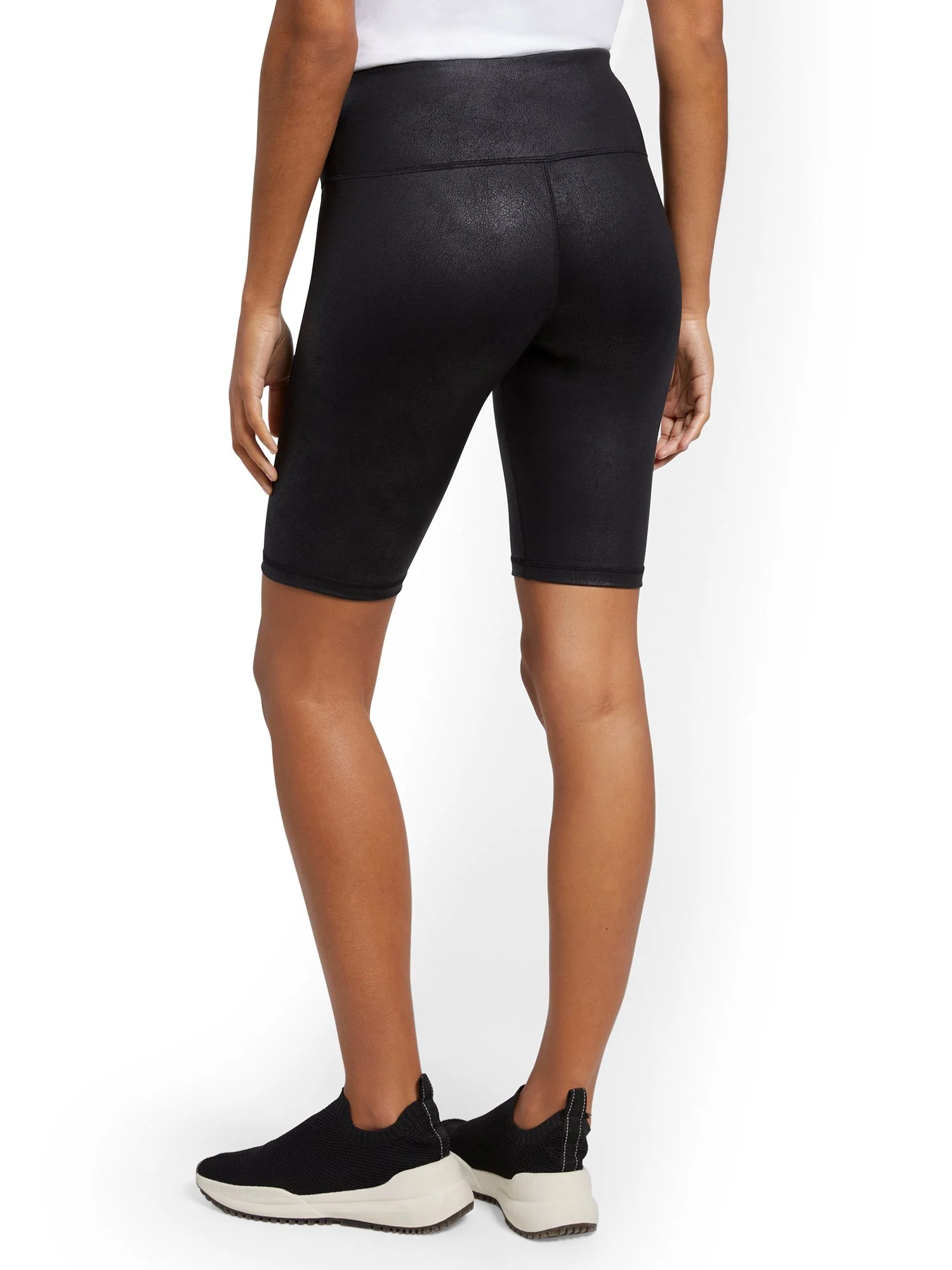 Faux-Leather Pocket Bike Short - Image 3