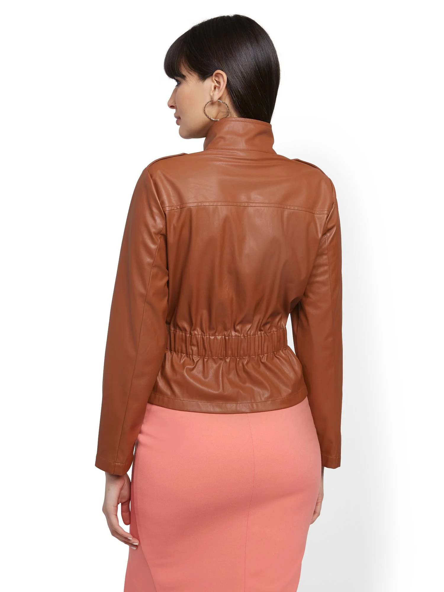 Faux-Leather Safari Jacket - Image 8