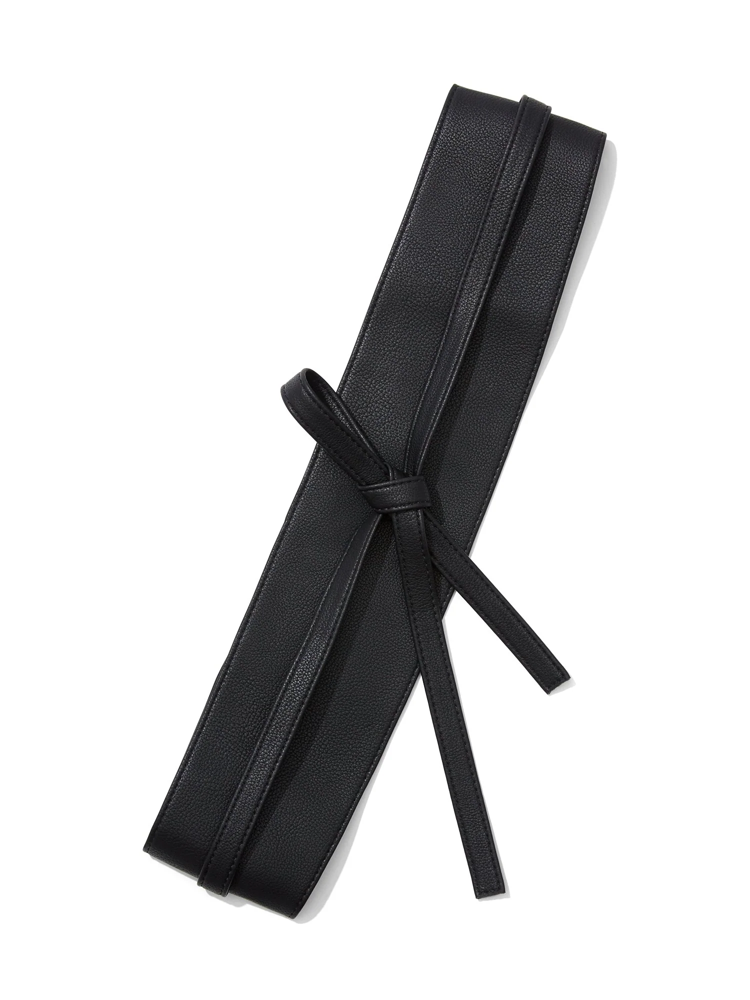 Faux-Leather Sash Belt