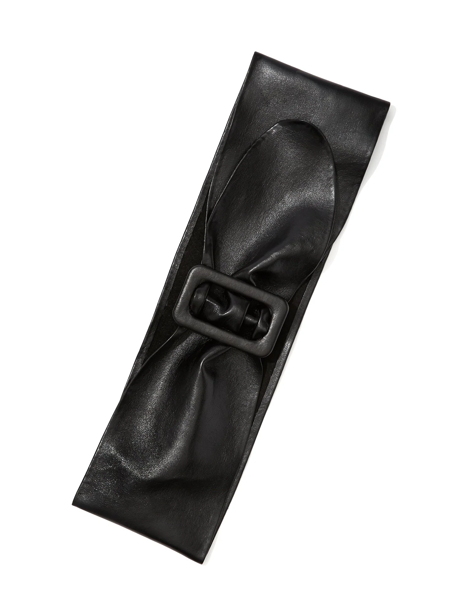 Faux-Leather Sash Belt