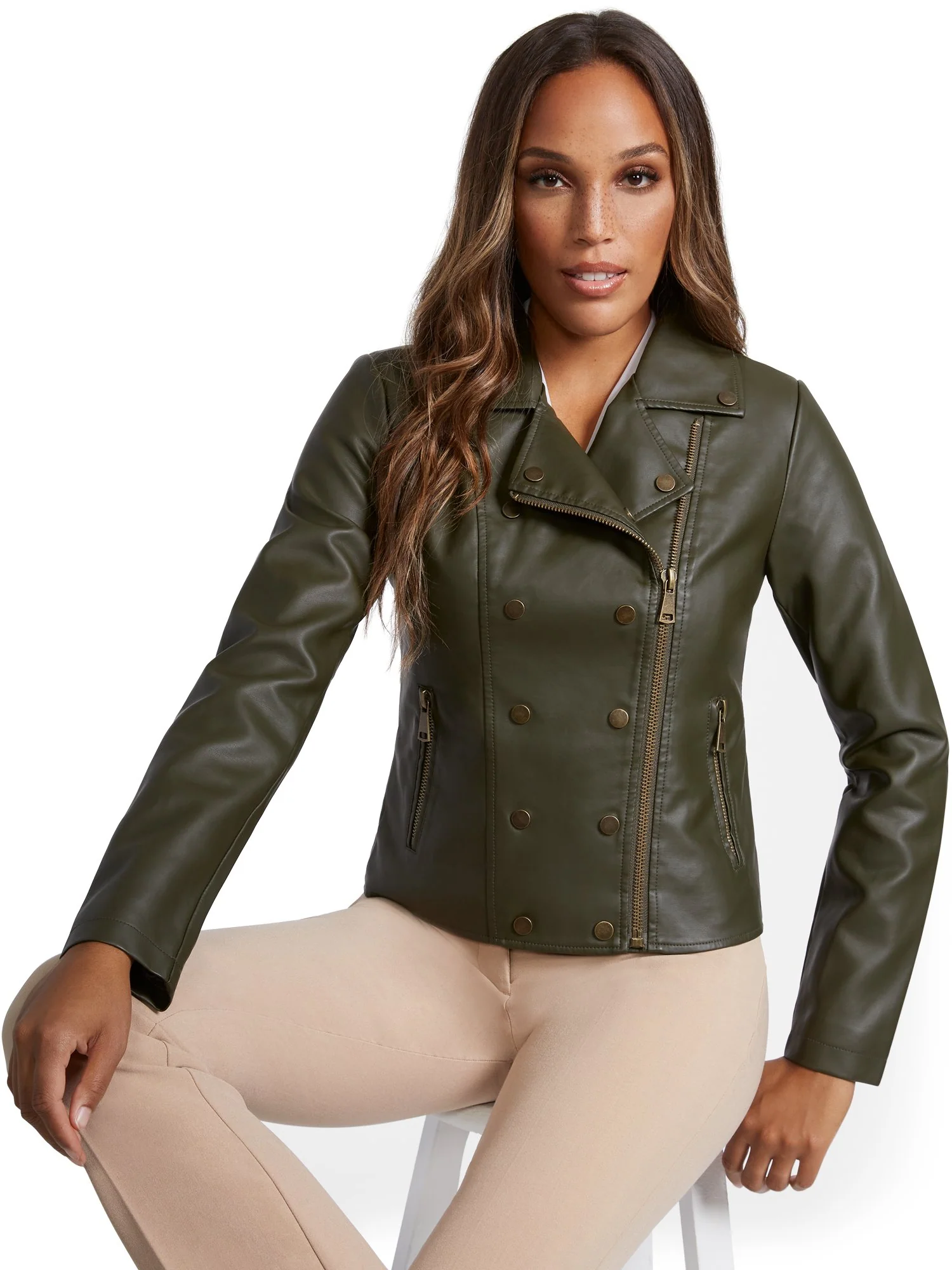 Faux-Leather Snap Moto Jacket - Image 7