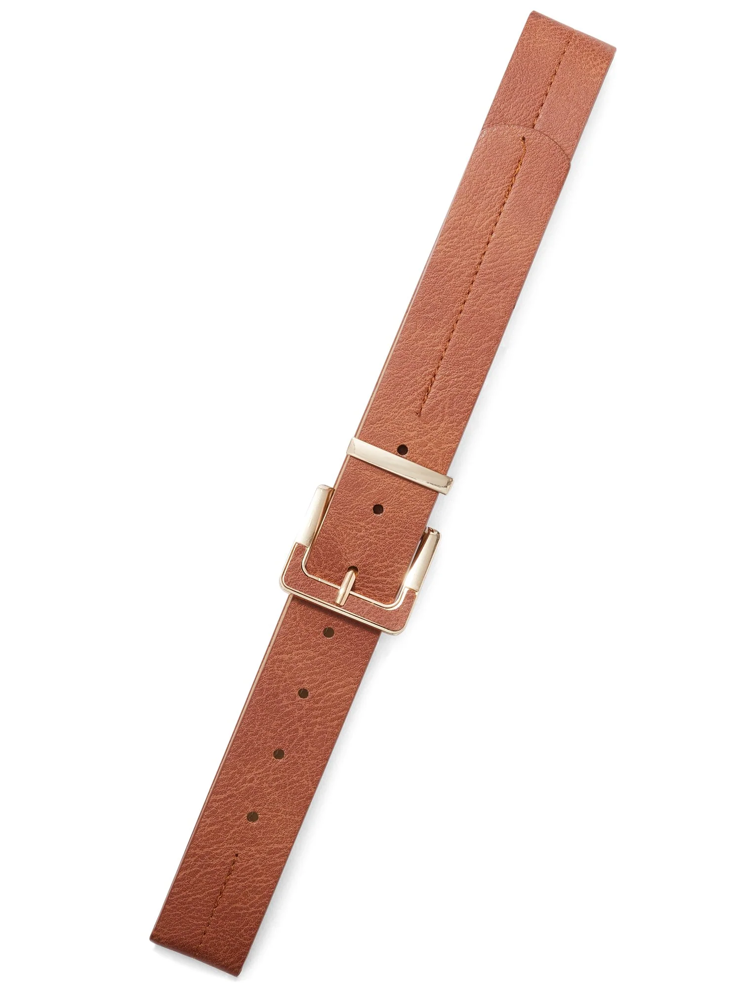 Faux-Leather Square Buckle Belt - Image 4