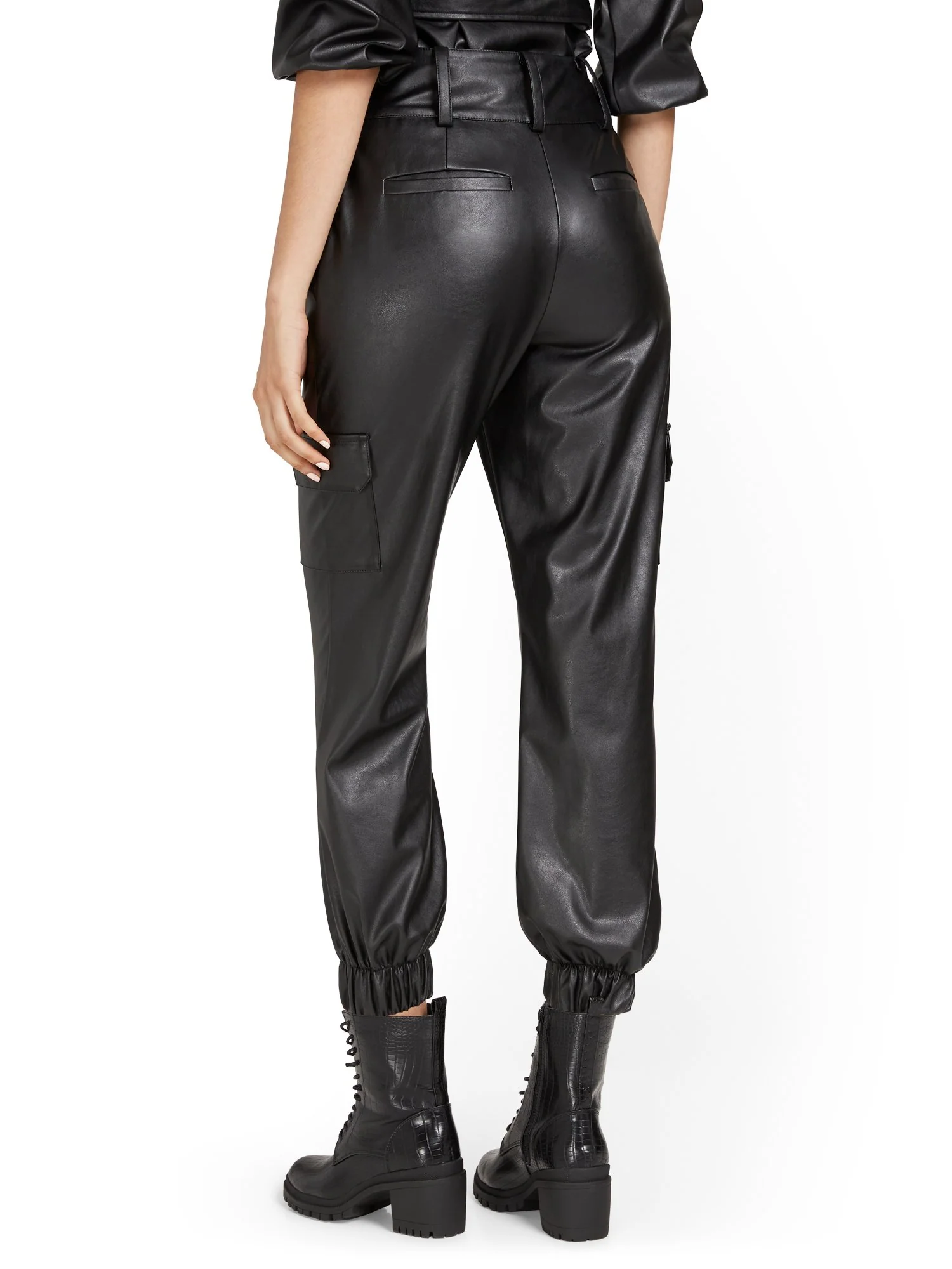 Faux-Leather Utility Jogger Pant - Image 3
