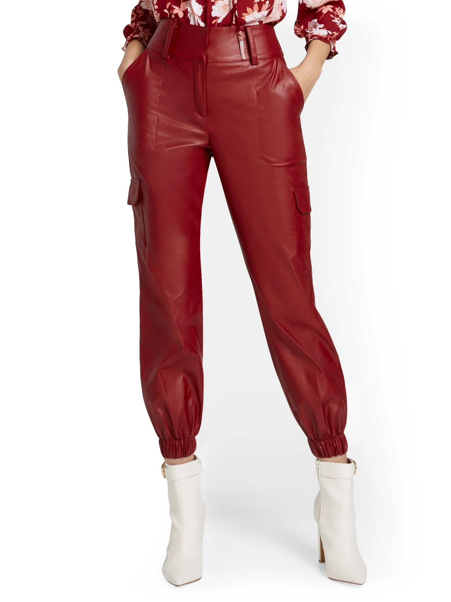 Faux-Leather Utility Jogger Pant - Image 6