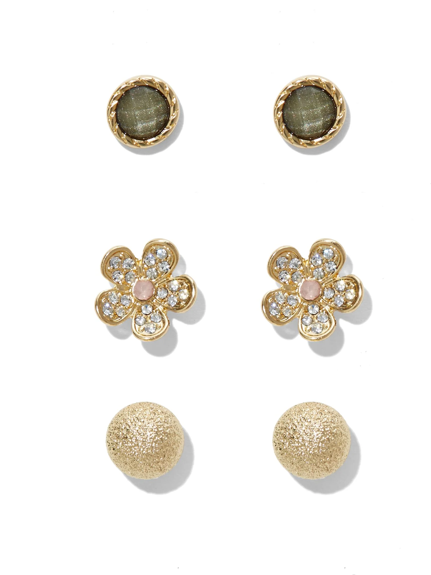 Faux-Stone Open-Oval Drop Earring