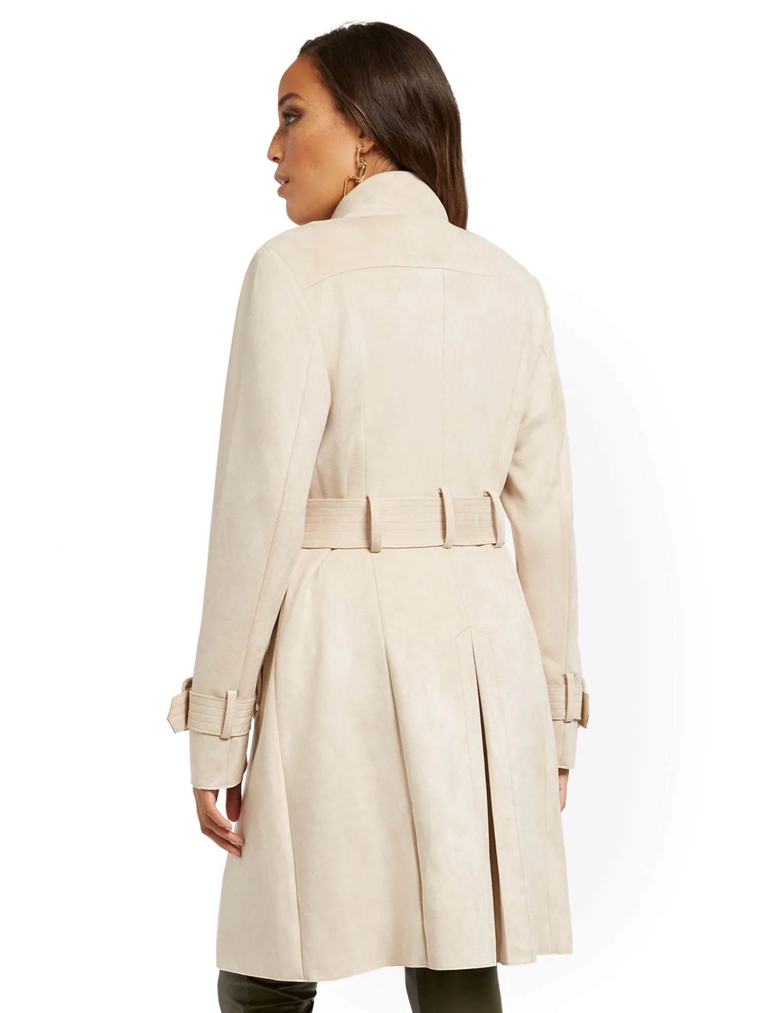 Faux-Suede Trenchcoat - Image 3