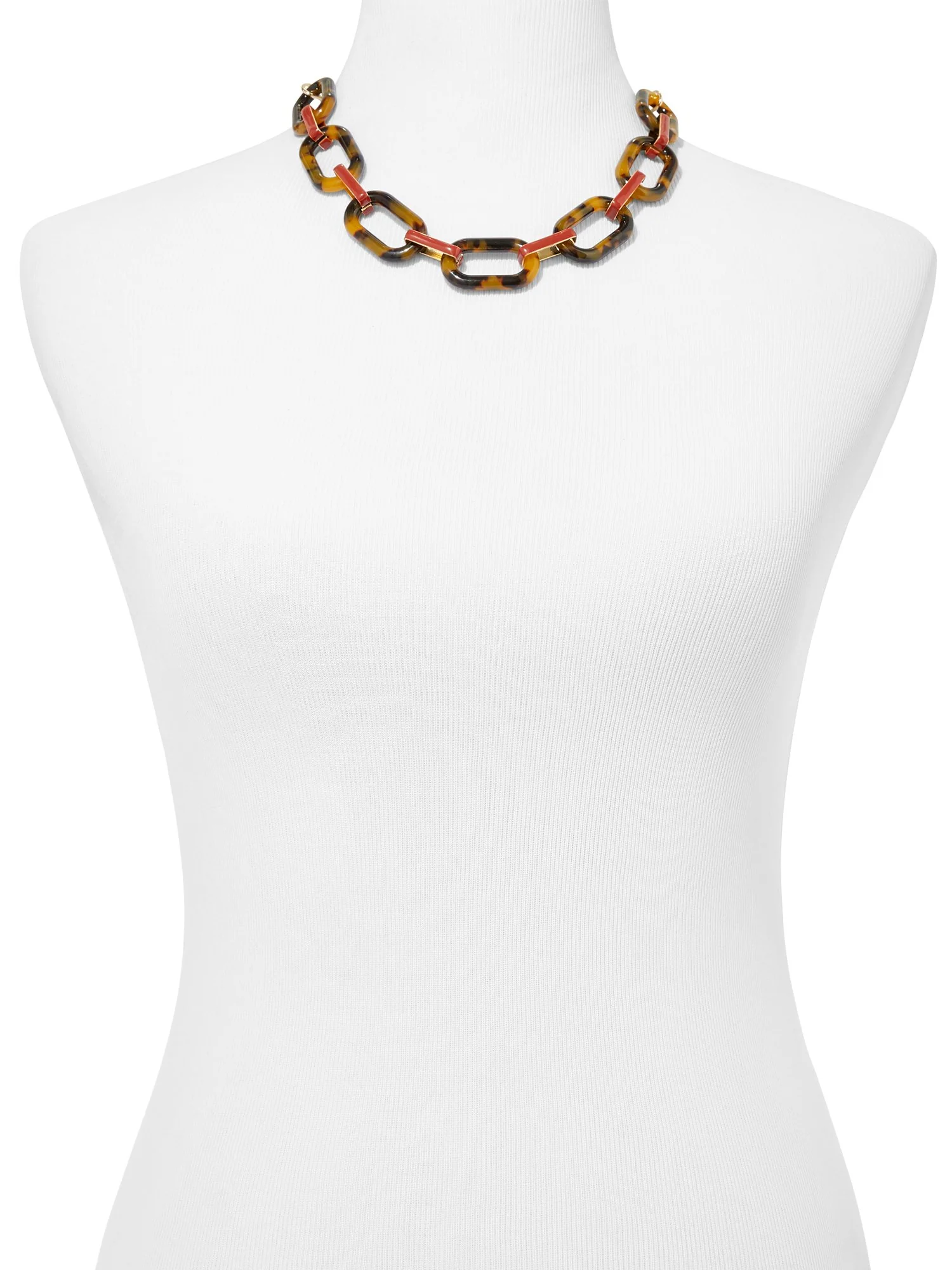 Faux-Tortoise Link Collar Necklace - Image 2