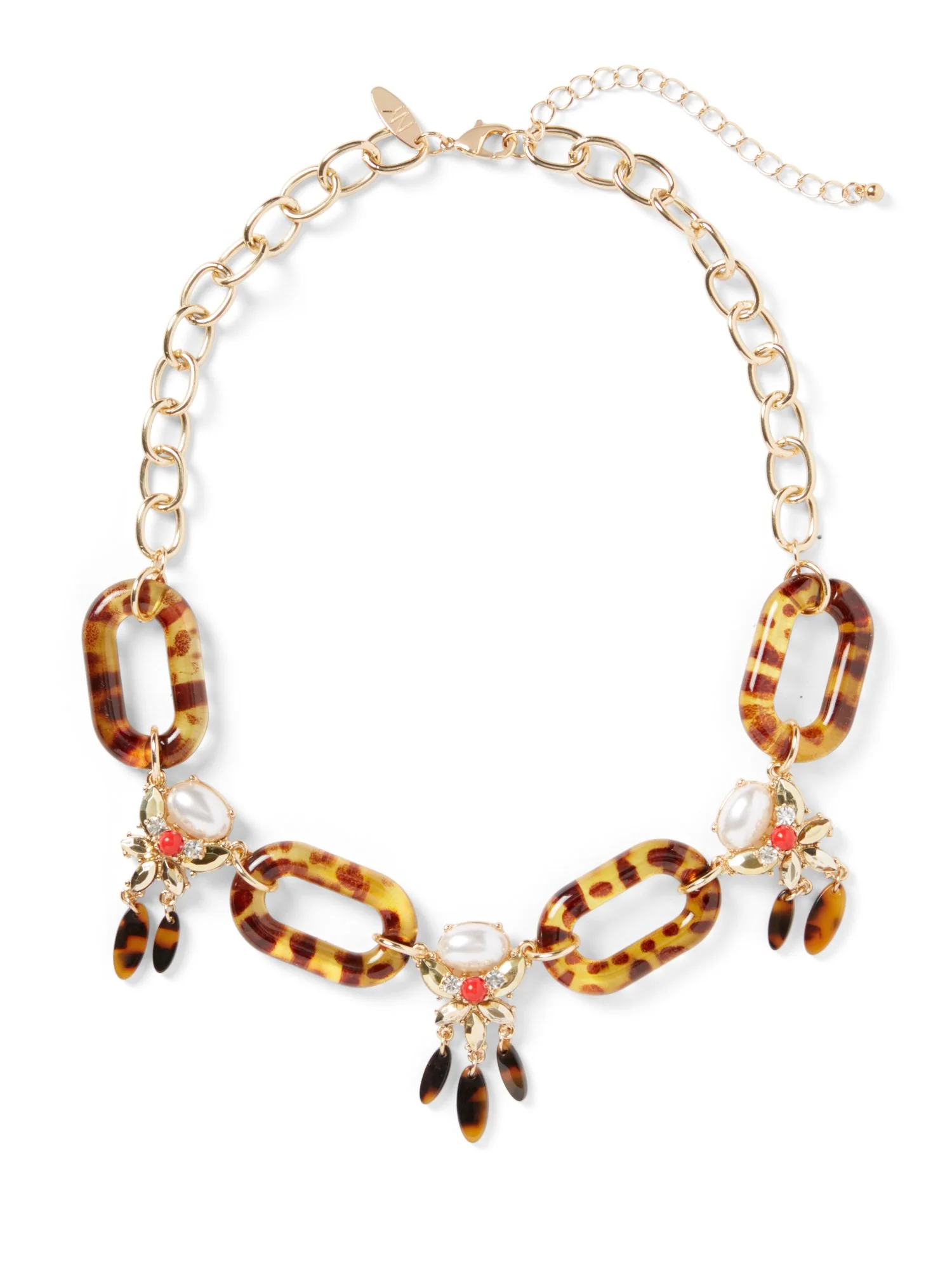 Faux-Tortoise Link Necklace