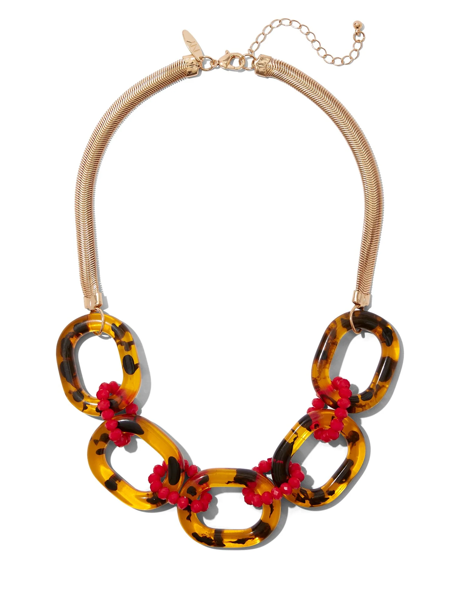 Faux-Tortoise Link Necklace