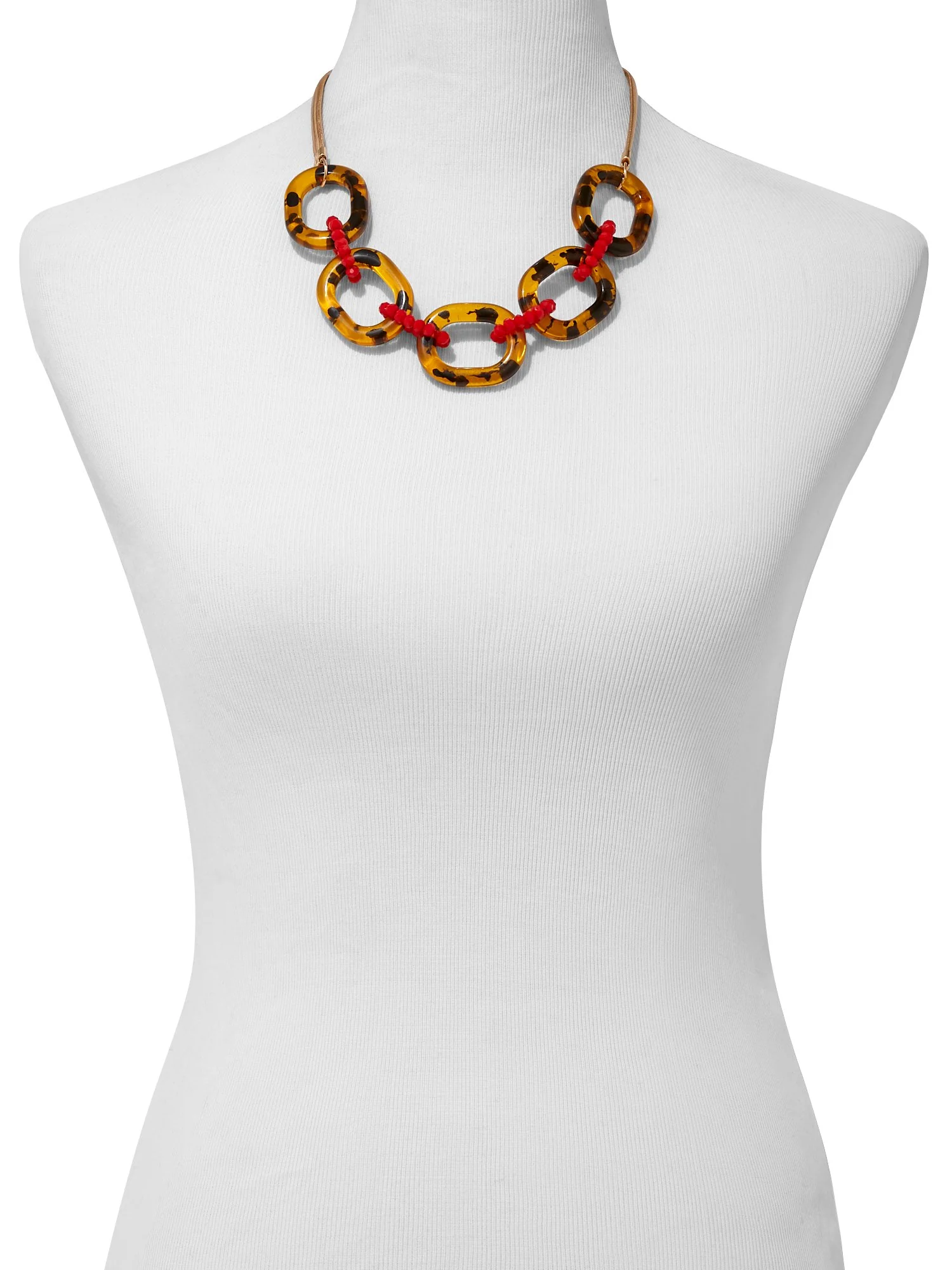 Faux-Tortoise Link Necklace - Image 2