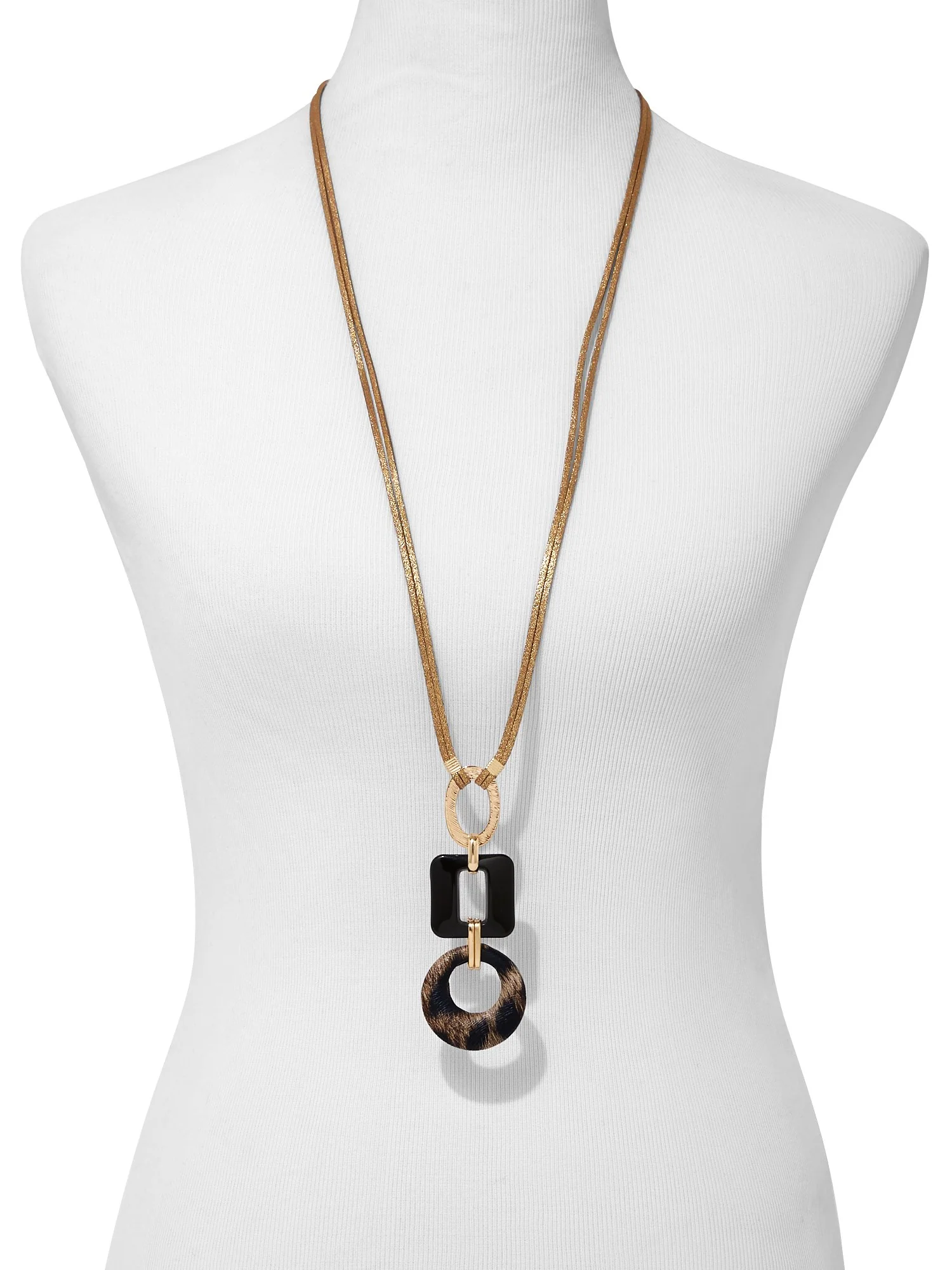 Faux-Tortoise Pendant Necklace - Image 2